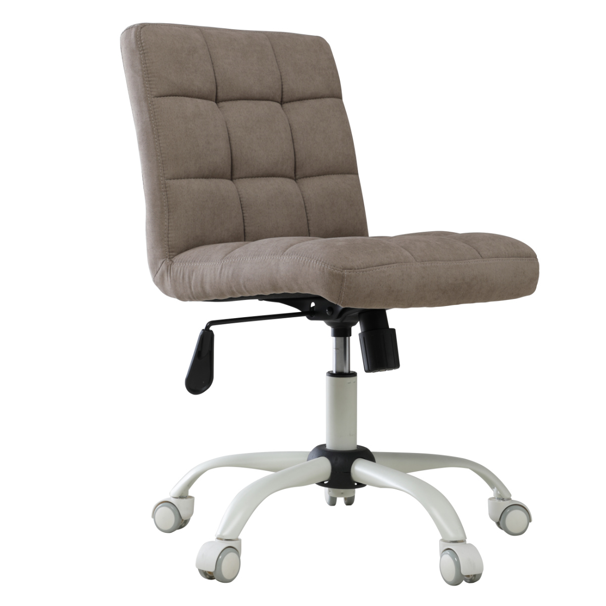 デスクチェア 昇降式 座面高43~53cm ハニー ホームチェア ( チェア 椅子 ファブリック 高さ調節 キャスター付き ワークチェア キルティング シンプル おしゃれ 大人 女子 高級感 ) 【マスタード】 マスタード