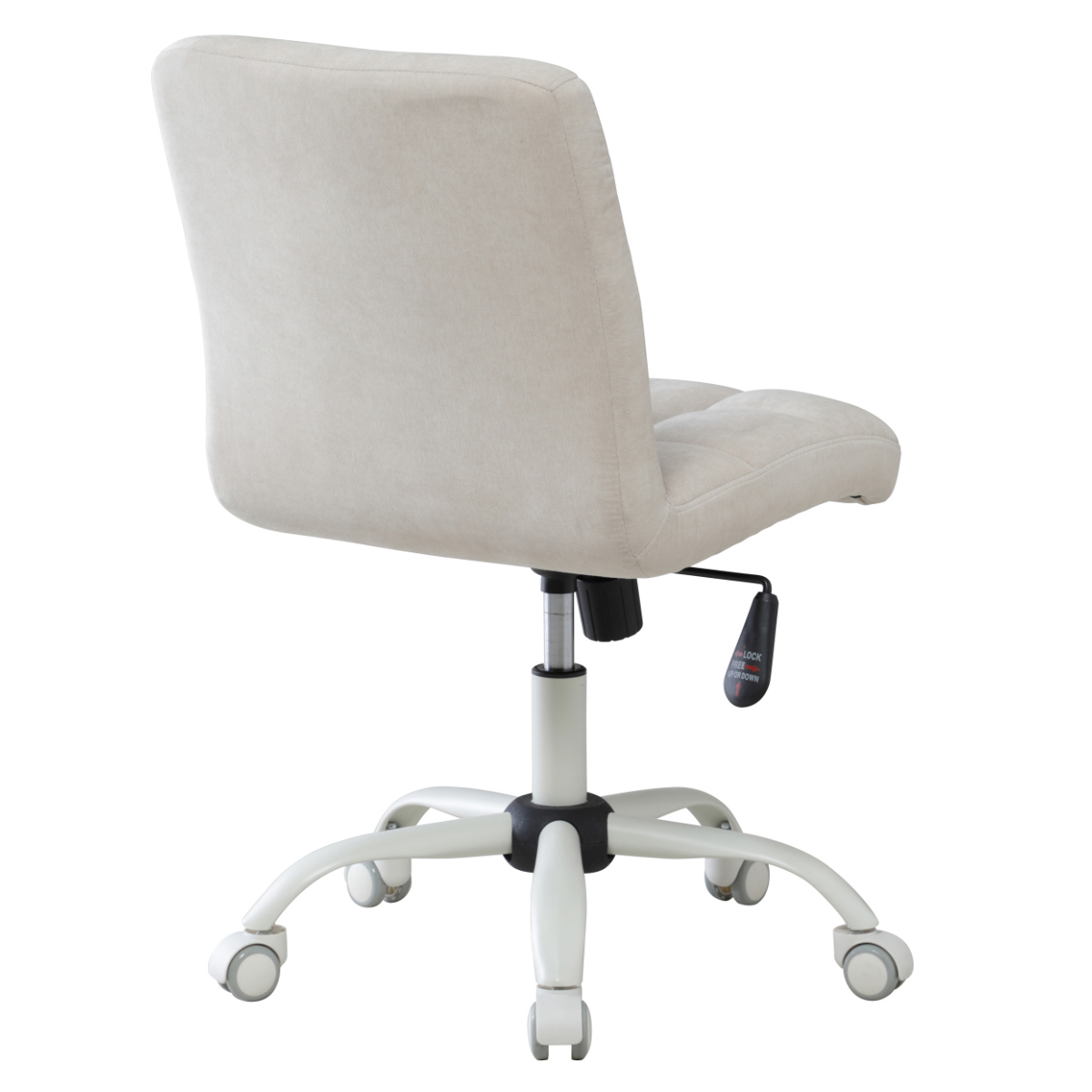 デスクチェア 昇降式 座面高43~53cm ハニー ホームチェア ( チェア 椅子 ファブリック 高さ調節 キャスター付き ワークチェア キルティング シンプル おしゃれ 大人 女子 高級感 ) 【マスタード】 マスタード