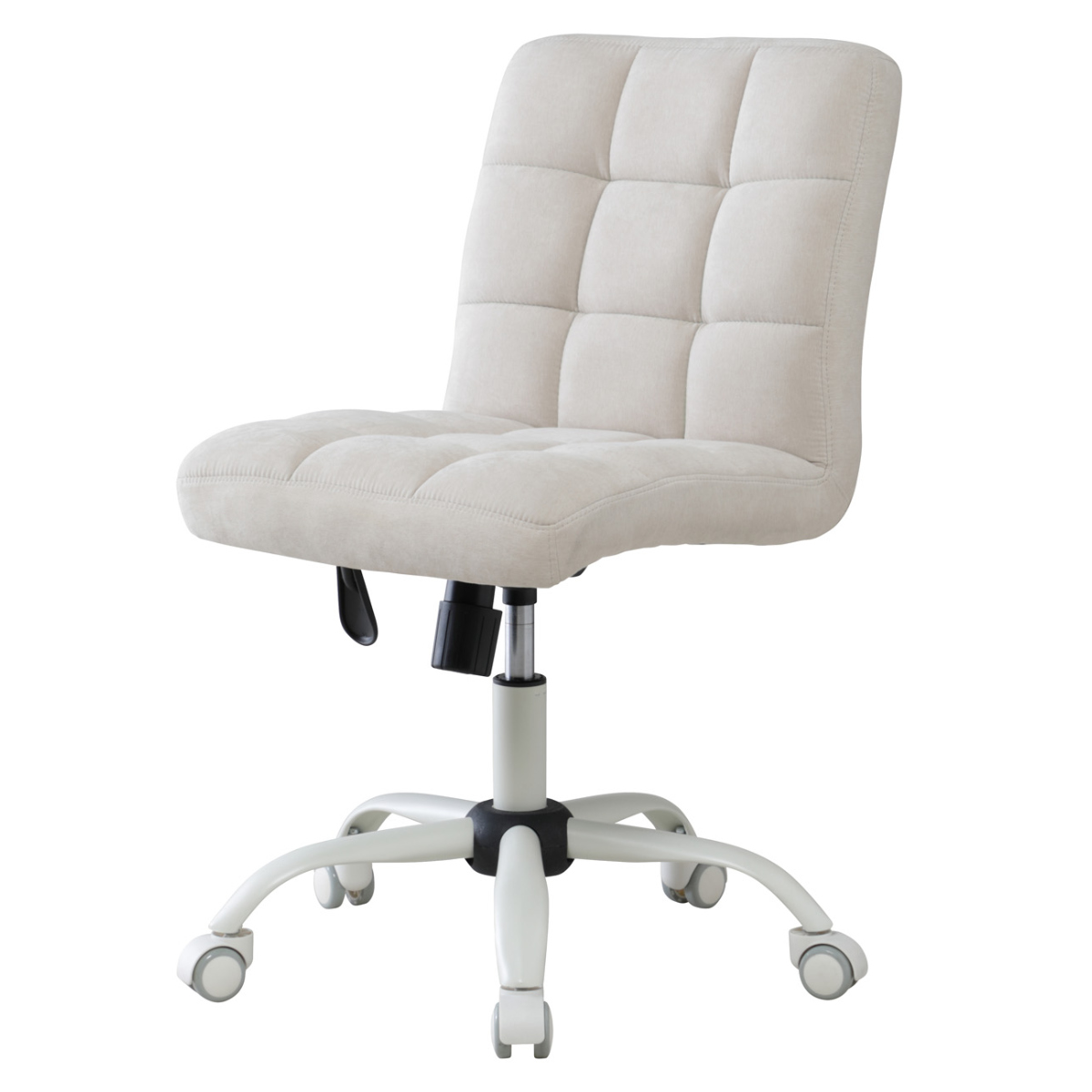 デスクチェア 昇降式 座面高43~53cm ハニー ホームチェア ( チェア 椅子 ファブリック 高さ調節 キャスター付き ワークチェア キルティング シンプル おしゃれ 大人 女子 高級感 ) 【マスタード】 マスタード