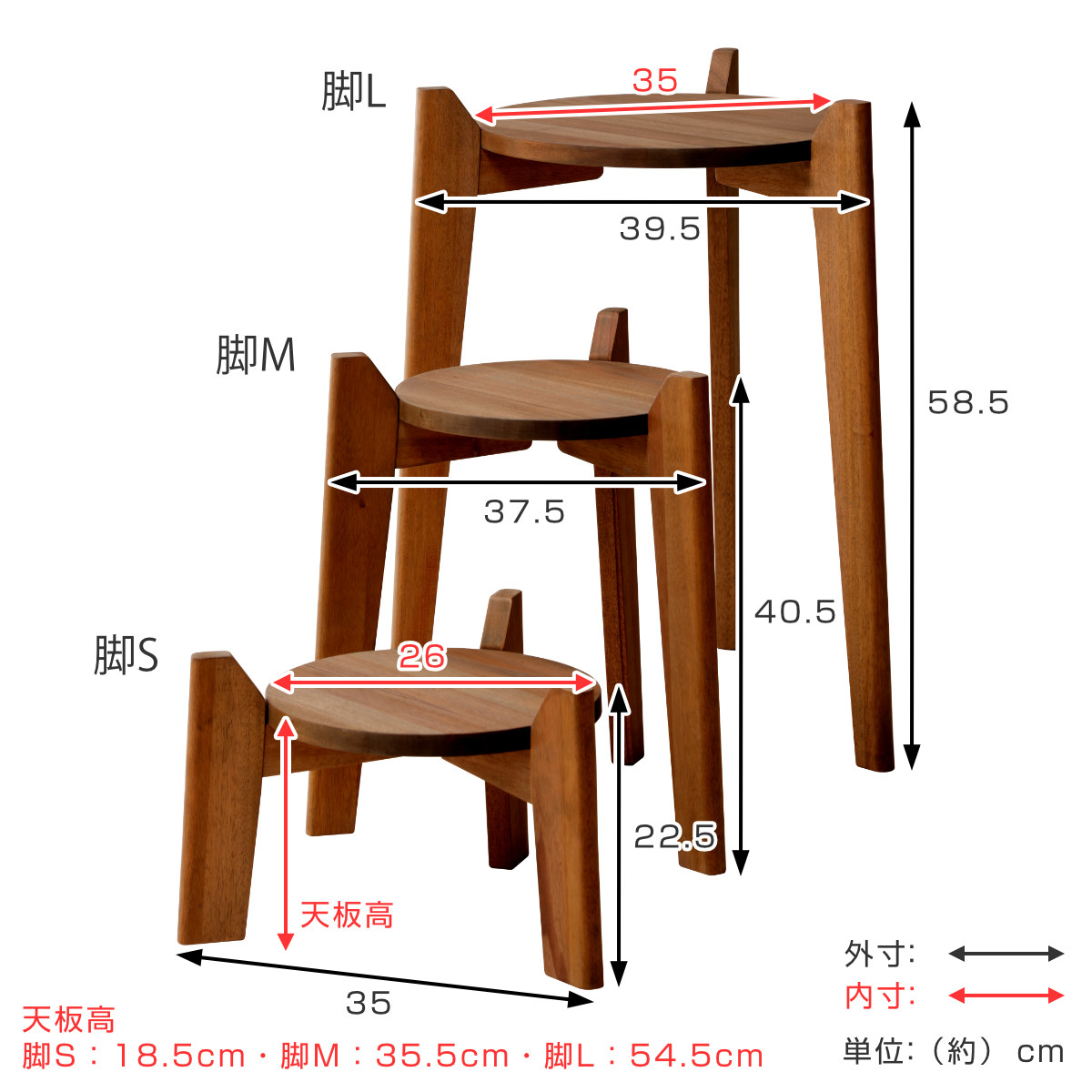 花台 Jardin Plants Table set 木製 （ プランタースタンド フラワー