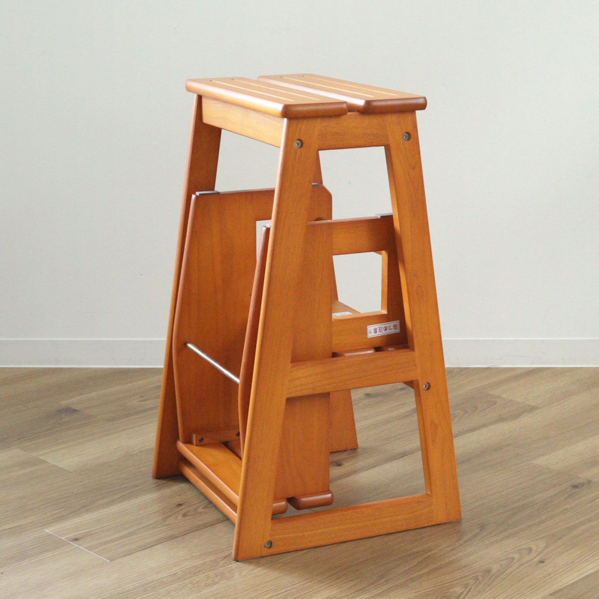 踏み台 3段 ステップチェア スツール 天然木 完成品 ( 木製 ステップ台 脚立 台 2WAY チェア イス 椅子 足台 玄関 キッチン 安定 頑丈 丈夫 踏台 洗面所 トイレ 手洗い 台所 収納 チェアー いす )