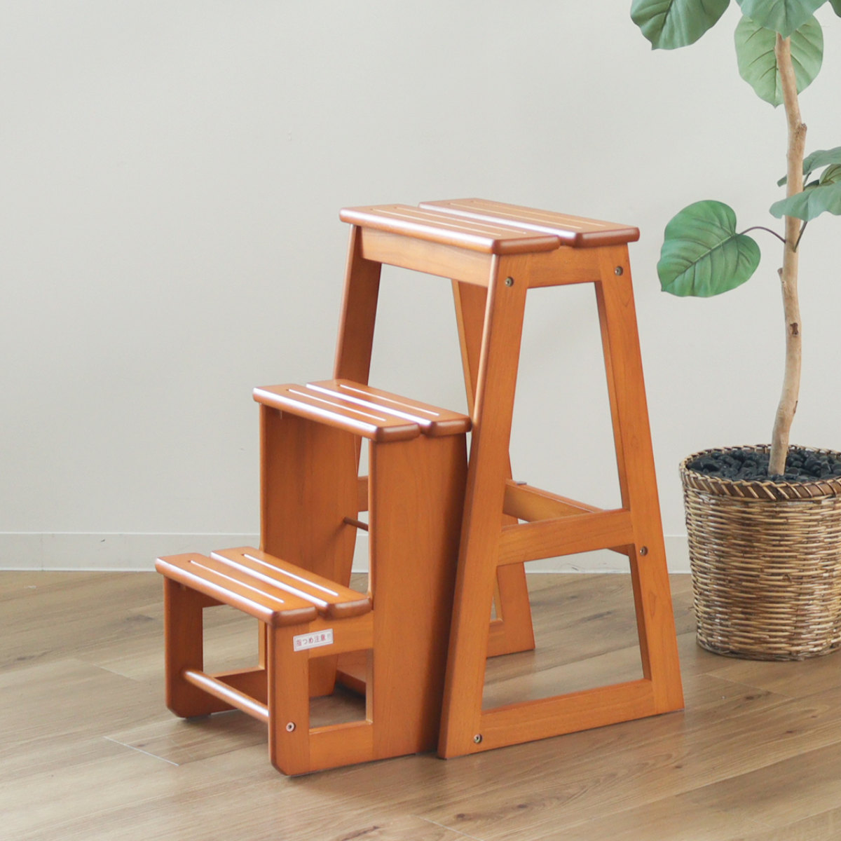 踏み台 3段 ステップチェア スツール 天然木 完成品 ( 木製 ステップ台 脚立 台 2WAY チェア イス 椅子 足台 玄関 キッチン 安定 頑丈 丈夫 踏台 洗面所 トイレ 手洗い 台所 収納 チェアー いす )