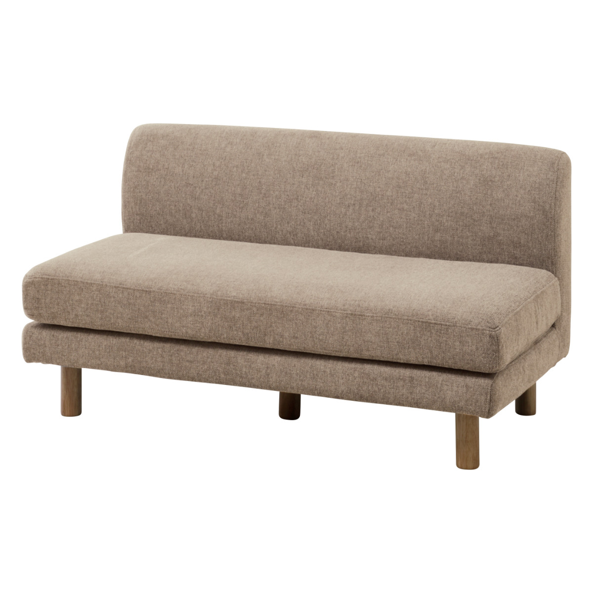 ソファ 幅120cm 2人掛け クッション付き アクト ( ソファー ファブリック 肘なし アームレス リビングソファ フロアソファ 脚 取り外し ローソファ コンパクト 省スペース 1人暮らし ウレタン 座り心地 快適 フルカバーリング )