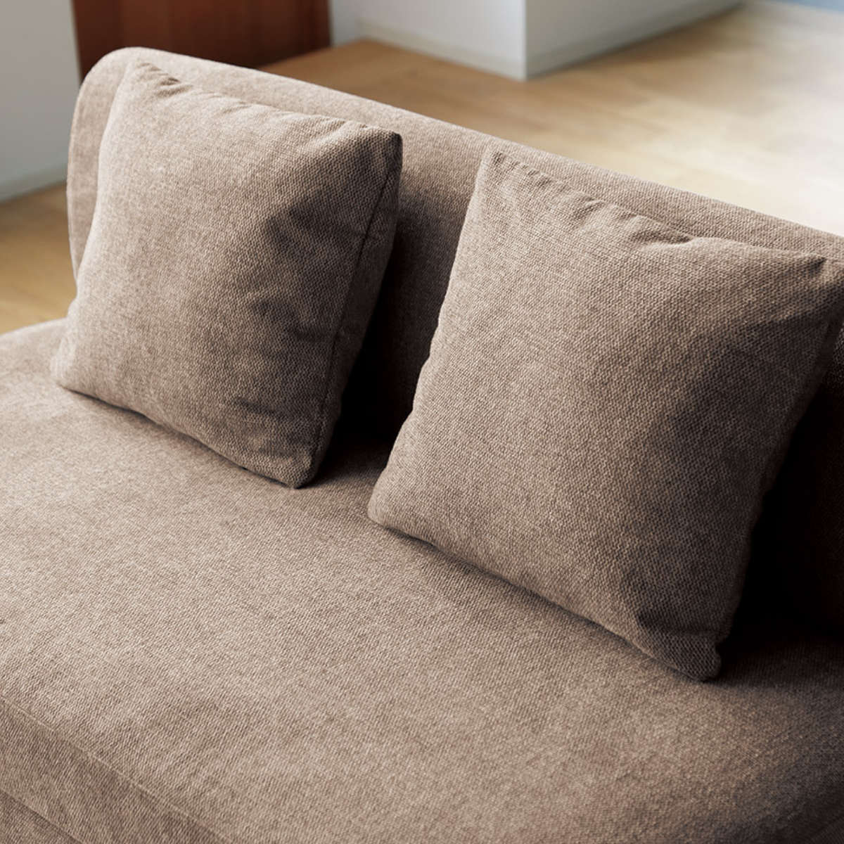 ソファ 幅120cm 2人掛け クッション付き アクト ( ソファー ファブリック 肘なし アームレス リビングソファ フロアソファ 脚 取り外し ローソファ コンパクト 省スペース 1人暮らし ウレタン 座り心地 快適 フルカバーリング )