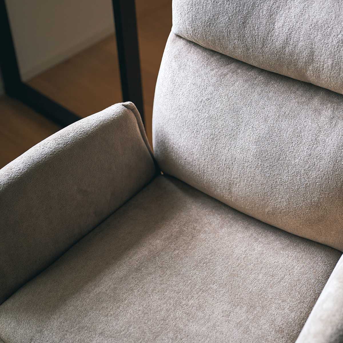 デスクチェア 座面高41~49cm 回転 昇降式 パソコンチェア カレット ( オフィスチェア ワークチェア 高さ調節 肘掛け ファブリック キャスター付き PCチェア イス 椅子 会社 オフィス 在宅 アームチェア ) 【ベージュ】 ベージュ