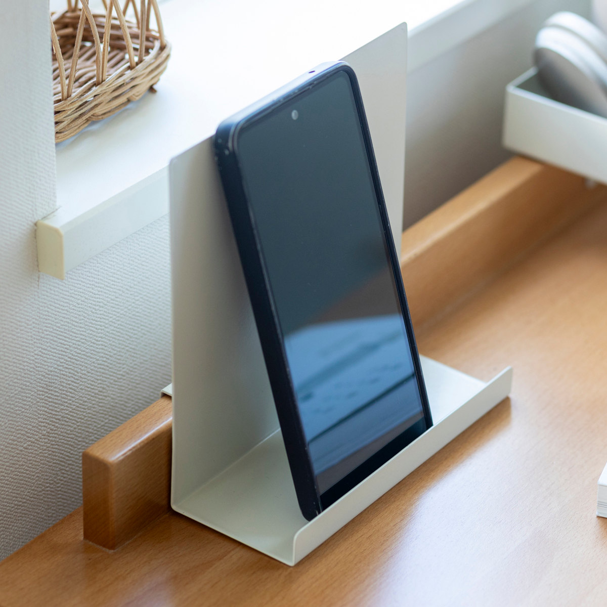 Mash デスク 幅80cm 引き出し付き 天然木 木目調 ホームデスク リヴ ( パソコンデスク コンパクト 木製 学習デスク 机 勉強机 引き出し リビング学習 スリム リビングデスク シンプルデスク PCデスク トレー スタンド 付き 奥行40 )