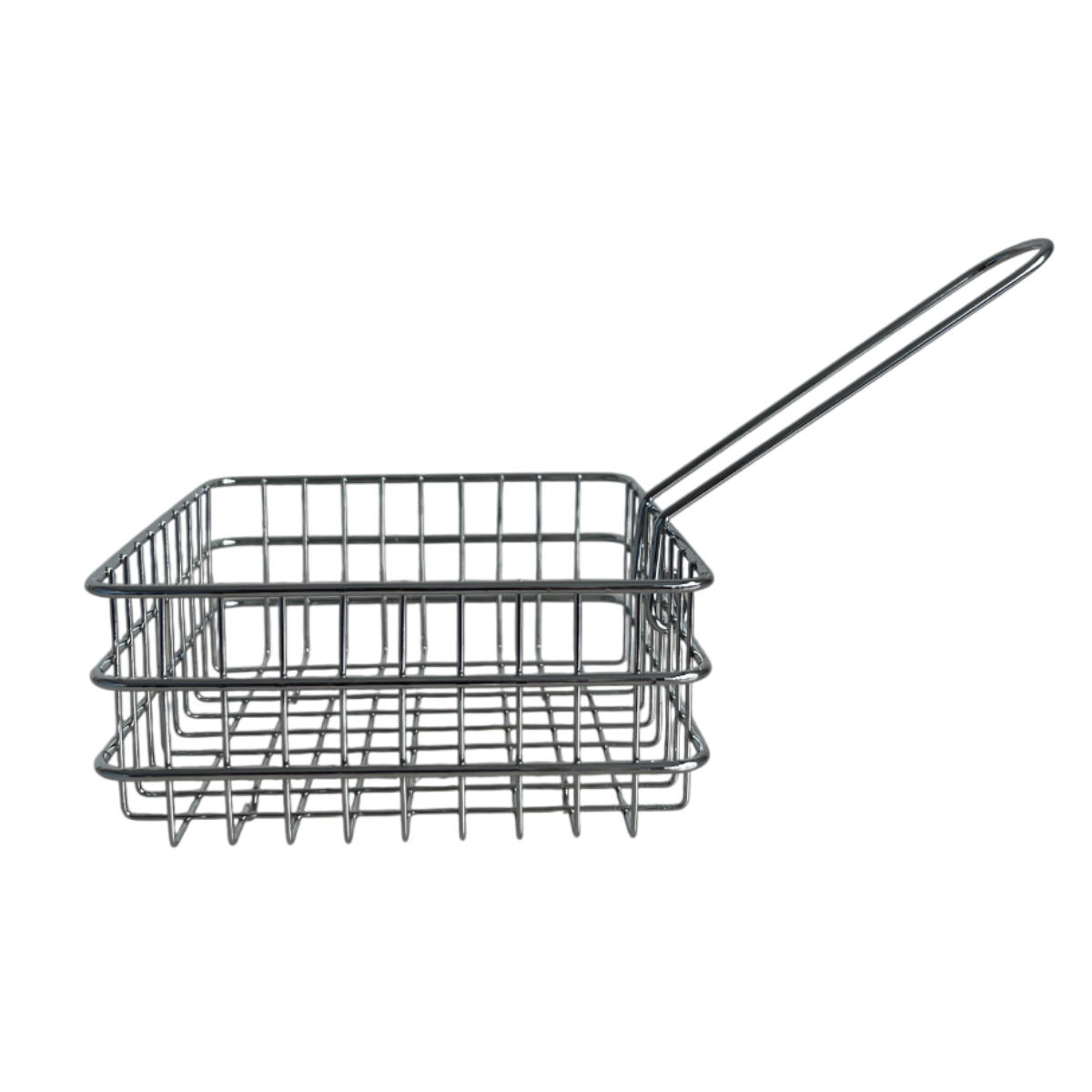 角型揚げざる 16cm ステンレス製 サクッと専科 ( フライヤー 揚げ物用 ザル ざる ストレーナー フライバスケット 揚げ物ザル ステンレス 油切り ポテト 揚げ物 角型天ぷら鍋用 取っ手付き )