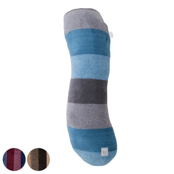 抱き枕 27cm×100cm 先染めフランネル 抱きマクラ ( 抱きまくら 枕 まくら 横向き枕 横向き寝 ピロー 寝具 妊婦 快眠 あったか 発熱 おしゃれ ) 【 グレーブルー 】 グレーブルー