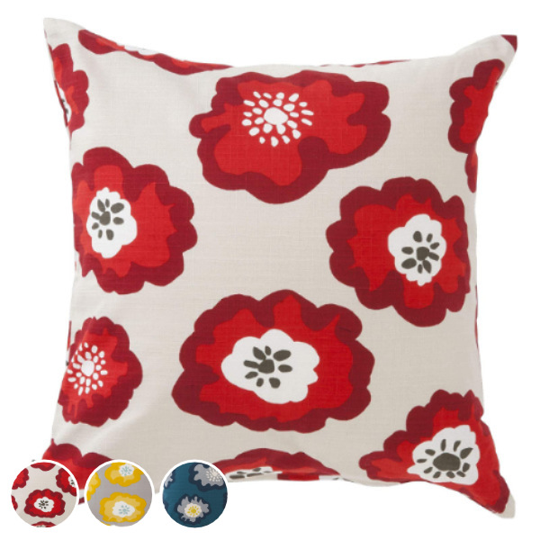 座布団カバー 55×59cm 花柄 トイヴェクッカ 日本製 （ 北欧 座布団