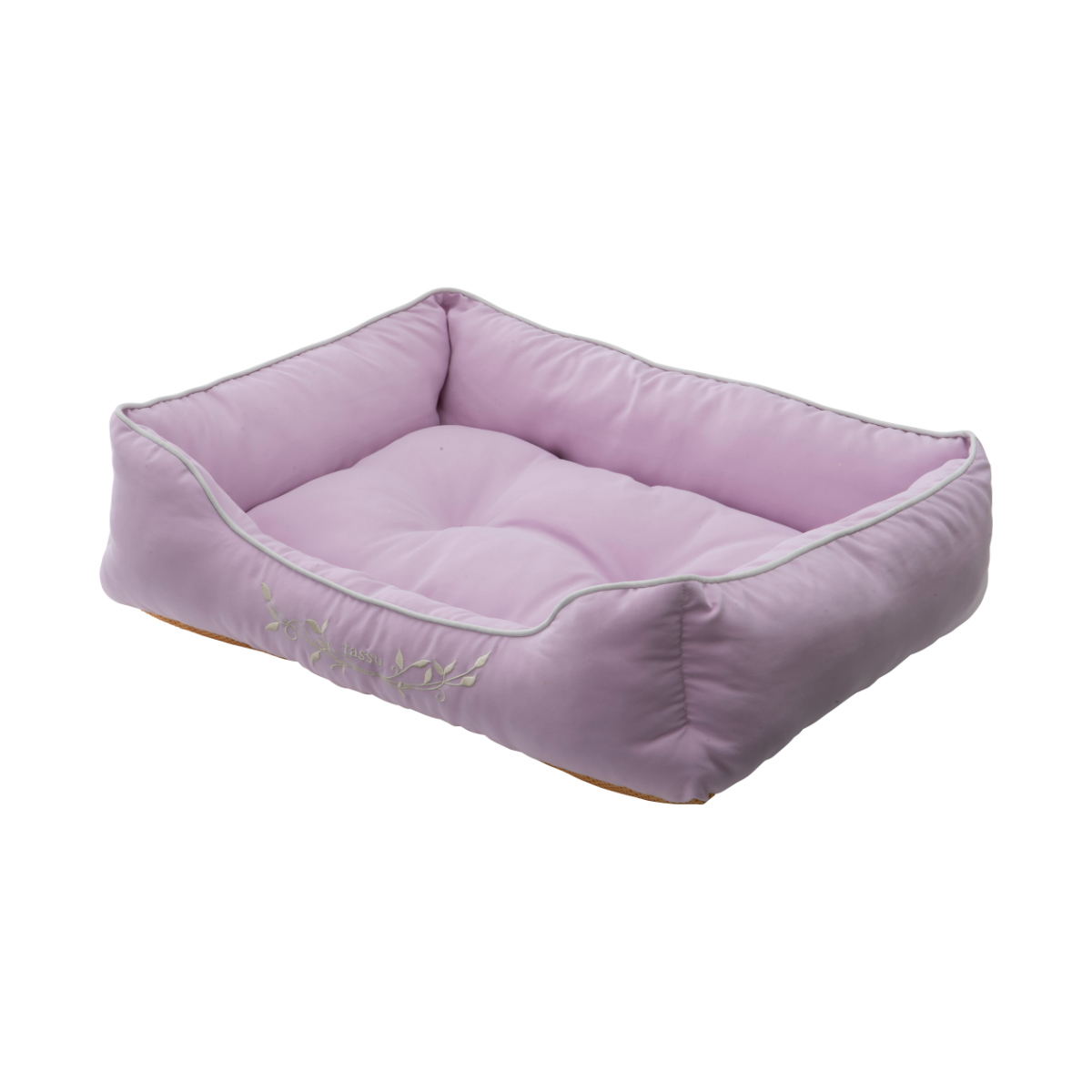 ペットベッド スクエアベッド S ( ペット ベッド ペット用 スクエア型 犬 猫 シンプル オシャレ 室内 ペット用品 Sサイズ 犬用 猫用 オールシーズン ペットソファ ペットクッション 滑り止め ) 【ラベンダー】 ラベンダー
