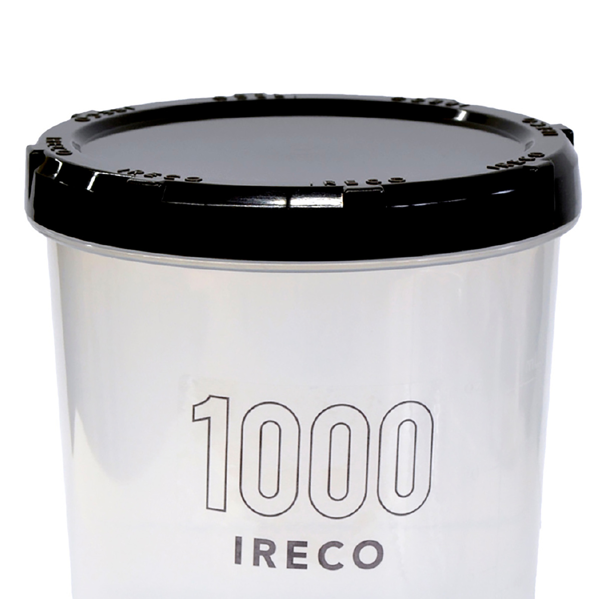 保存容器 IRECO 食品保存容器 Mサイズ 1L ( キャニスター プラスチック容器 フードストッカー 日本製 丸型 深型 BPAフリー 保存 密閉 半透明 耐久性 液体 漏れにくい スクリューキャップ 1000ml 省スペース )