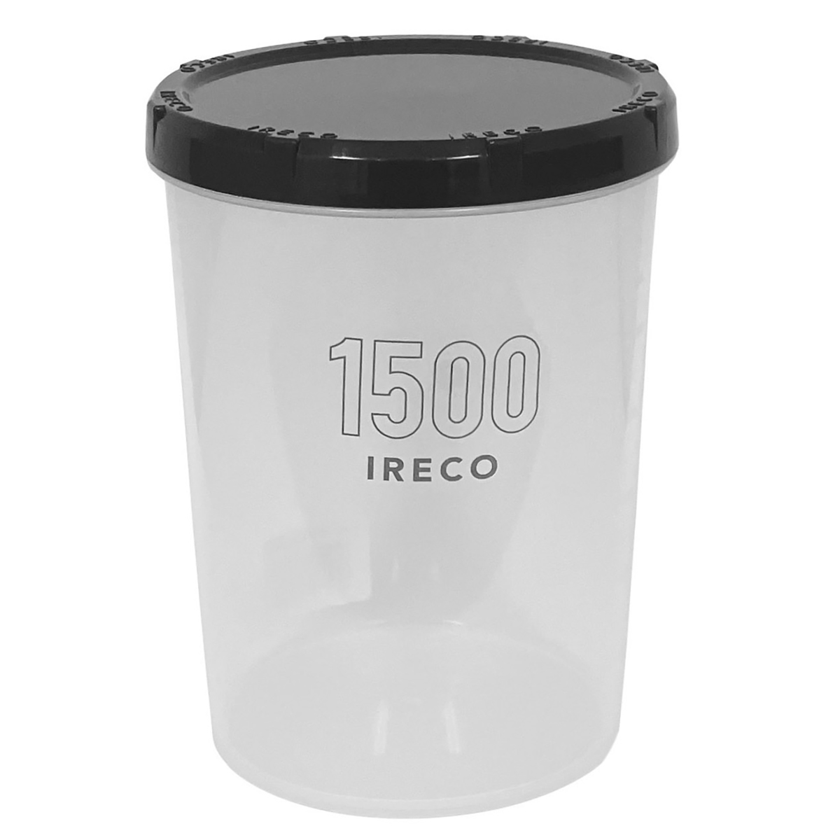 保存容器 IRECO 食品保存容器 Lサイズ 1.5L ( キャニスター プラスチック容器 フードストッカー 日本製 丸型 深型 BPAフリー 保存 密閉 半透明 耐久性 液体 漏れにくい スクリューキャップ 1500ml 省スペース )