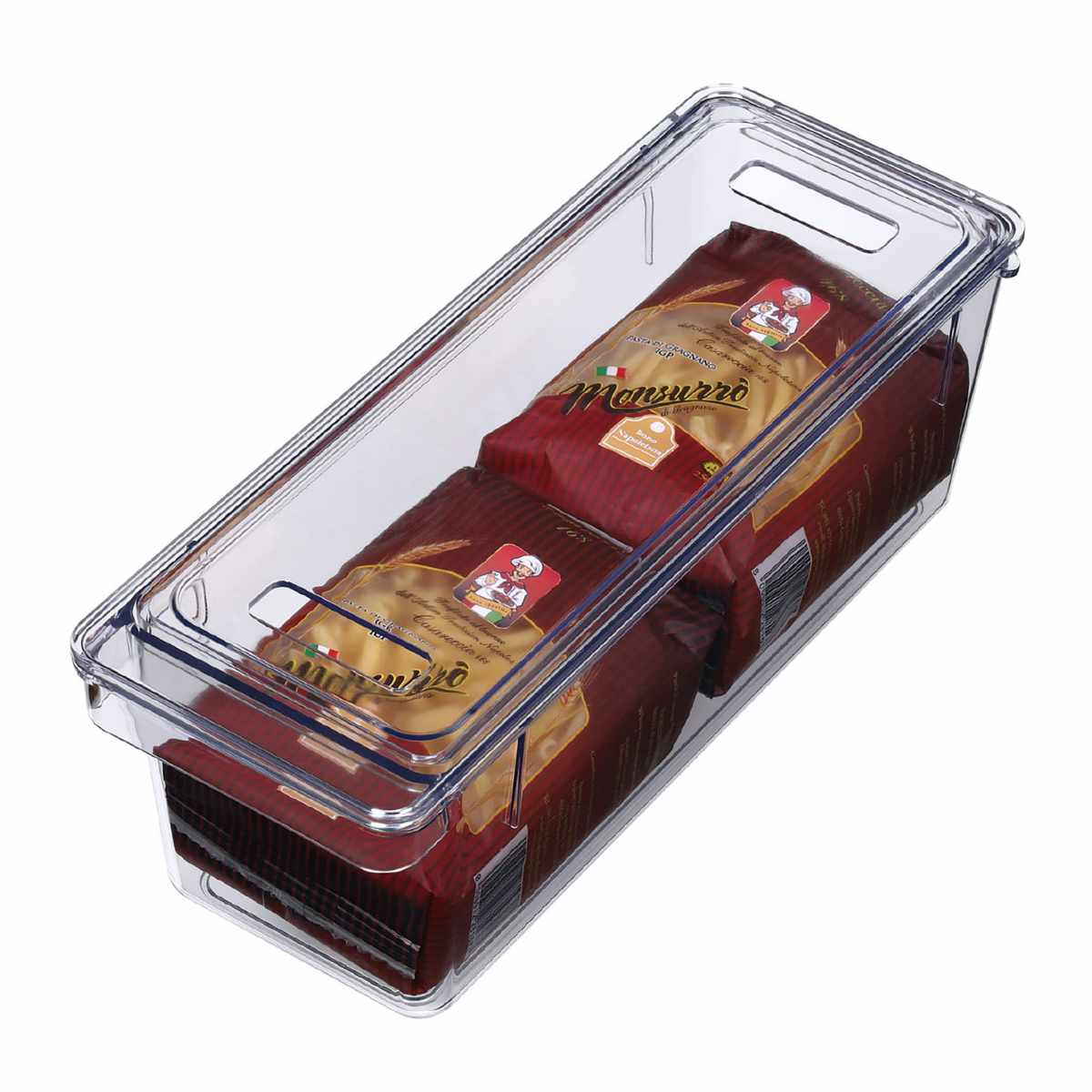 保存容器 透明保存容器 Mサイズ ( キッチン 収納ケース ストッカー 食品保存 トレー 深型 日本製 BPAフリー 蓋付き 冷蔵庫収納 冷蔵庫 スタッキング 乾物 整理 中が見える プラスチック パントリー 棚 小物収納 )