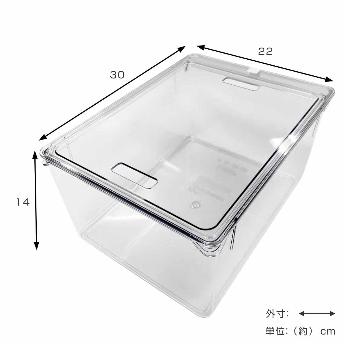 保存容器 透明保存容器 Lサイズ ( キッチン 収納ケース ストッカー 食品保存 トレー 深型 日本製 BPAフリー 蓋付き 冷蔵庫収納 冷蔵庫 スタッキング 乾物 整理 中が見える プラスチック パントリー 棚 小物収納 )