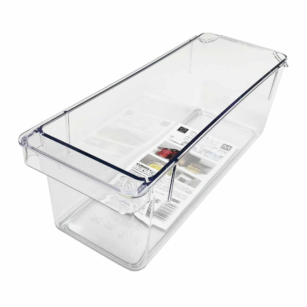 キッチン収納 クリアトレー Mサイズ ( 冷蔵庫収納 冷蔵庫 キッチン 収納ケース トレー 透明 深型 日本製 BPAフリー 小物収納 食品保存 ストッカー 冷蔵室 野菜室 パントリー 整理 中が見える プラスチック 缶詰 缶 棚 )