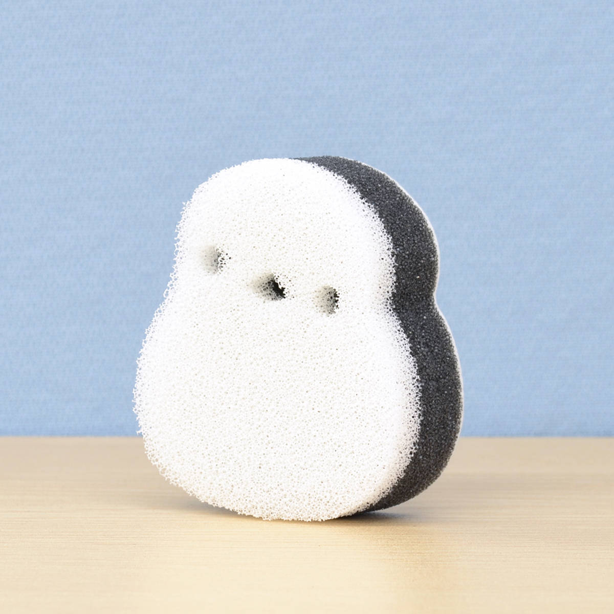 シンク洗い シマエナガ シンクに貼り付く お掃除 スポンジ ( キッチン シンク 掃除 引っ付く 張り付く 掃除用スポンジ かわいい 台所掃除 水回り 洗面所 清潔 掃除用品 台所用品 )