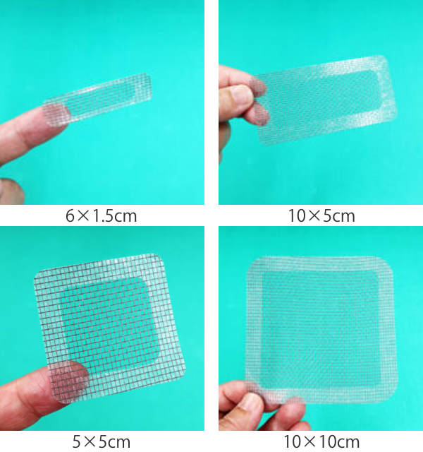 補修テープ 網戸の穴 補修シール 4サイズ 18枚入り ( 網戸 補修 シール ネット テープ 破れ補修 修理 修繕 虫対策 粘着テープ 貼るだけ あみ戸 パッチ 補修用 補修材 張替え 張り替え 破れ 穴 隠す ふさぐ 直す 埋める 簡単 )