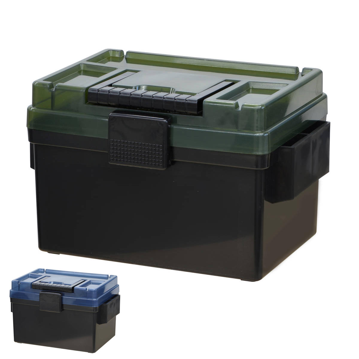 工具箱 ツールボックス トレー付き 工具収納 ( 収納ボックス 収納 ボックス ケース 道具箱 頑丈 丈夫 工具入れ 工具ケース DIY 用品 道具 アウトドア キャンプ 小物入れ 小物収納 小物ケース ) 【ブルー】