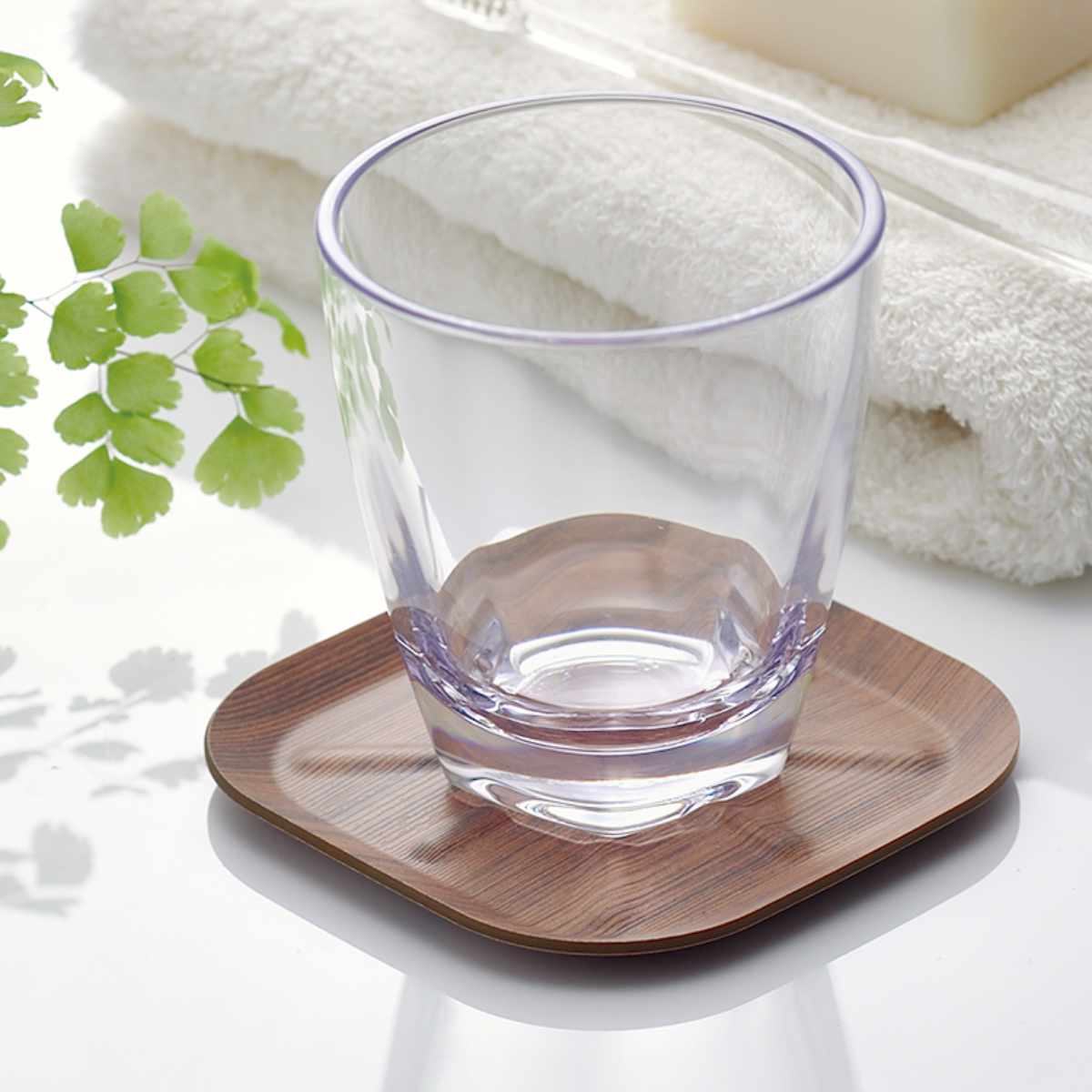 コースター ラミネウェア ( 日本製 滑り止め加工 紙 樹脂 角型 環境にやさしい 茶托 茶たく スクエア おしゃれ シンプル ナチュラル 木目調 エコ テーブルウェア キッチン雑貨 キッチン用品 お茶用品 ) 【白木目】 白木目