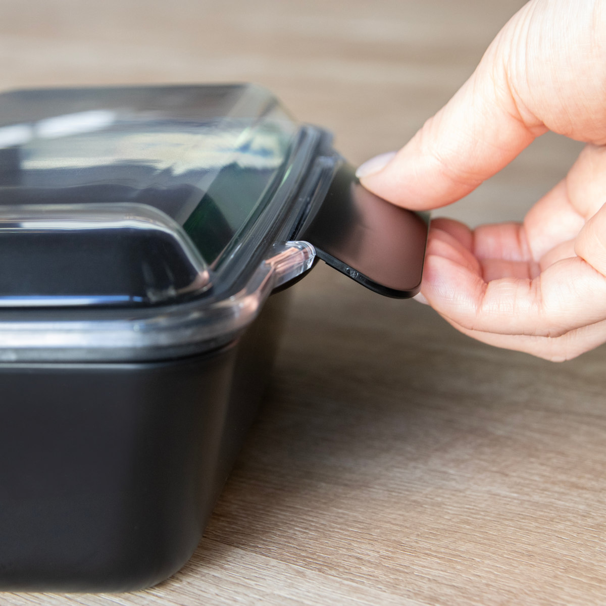 弁当箱 1000ml 1段 モノトーンドームランチボックス1000 ( 食洗機対応 レンジ対応 ランチボックス ドーム蓋 仕切り付き 大容量 食洗機OK レンジOK 弁当 お弁当 一段 ドーム ランチ シンプル 男性 日本製 )