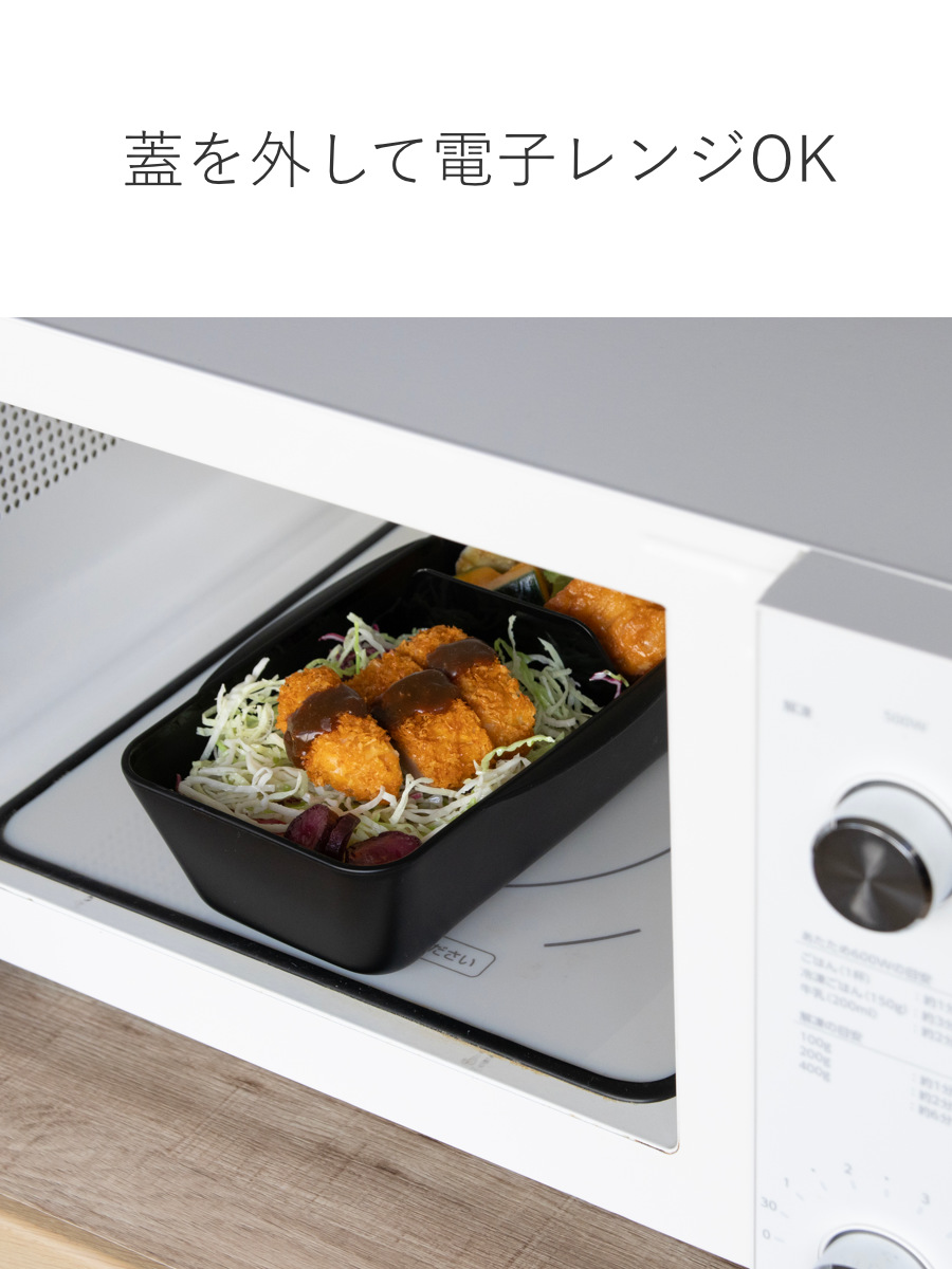 弁当箱 1000ml 1段 モノトーンドームランチボックス1000 ( 食洗機対応 レンジ対応 ランチボックス ドーム蓋 仕切り付き 大容量 食洗機OK レンジOK 弁当 お弁当 一段 ドーム ランチ シンプル 男性 日本製 )