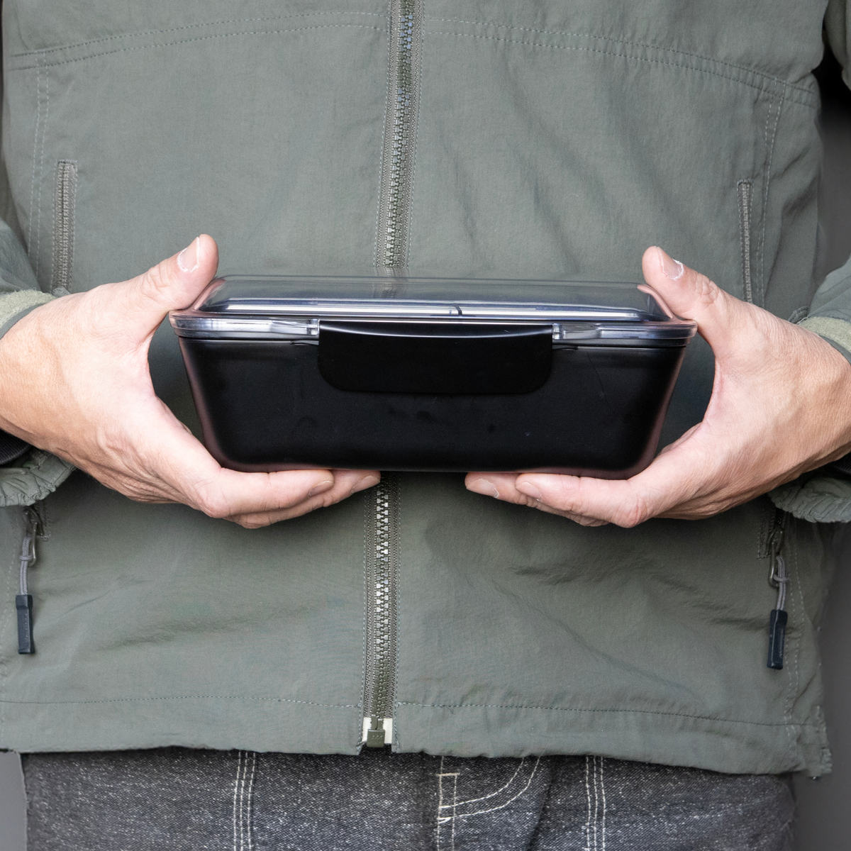 弁当箱 1000ml 1段 モノトーンドームランチボックス1000 ( 食洗機対応 レンジ対応 ランチボックス ドーム蓋 仕切り付き 大容量 食洗機OK レンジOK 弁当 お弁当 一段 ドーム ランチ シンプル 男性 日本製 )