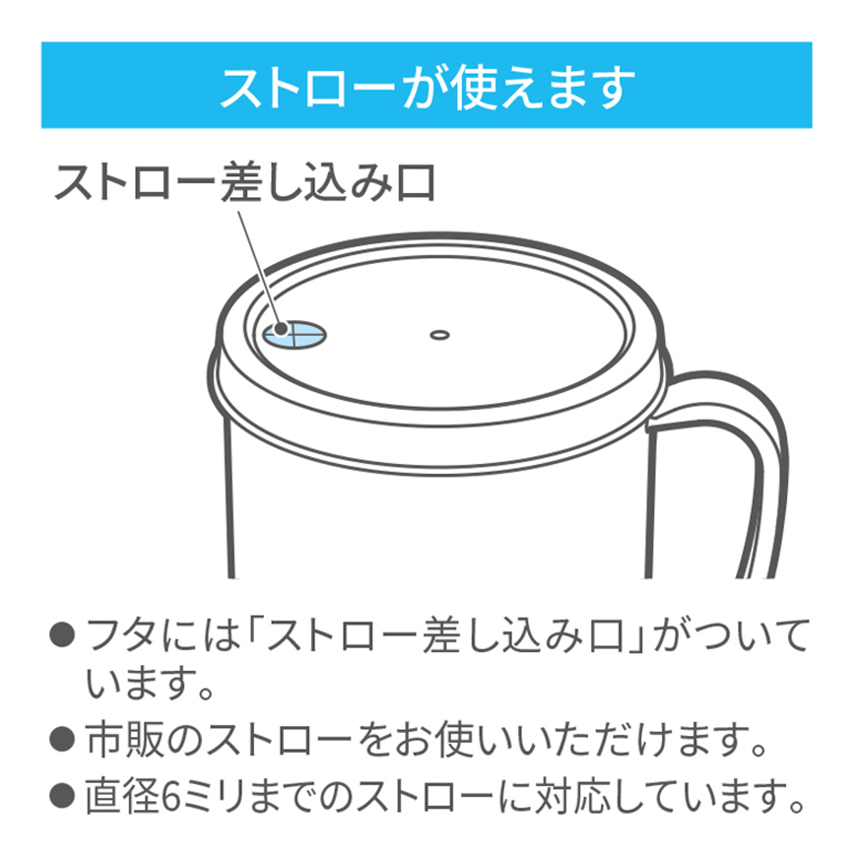 コップ フタ付 クリーミーコップ 持ち手付き 300ml 日本製 ( 軽量 プラスチック製 ふた付き 握りやすい お手入れ簡単 パステルカラー ストロー 介護 カップ 安心 ) 【ブルー】 ブルー