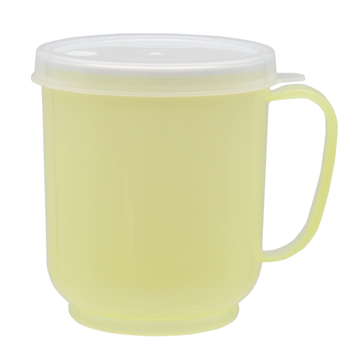 コップ フタ付 クリーミーコップ 持ち手付き 300ml 日本製 ( 軽量 プラスチック製 ふた付き 握りやすい お手入れ簡単 パステルカラー ストロー 介護 カップ 安心 ) 【ブルー】 ブルー