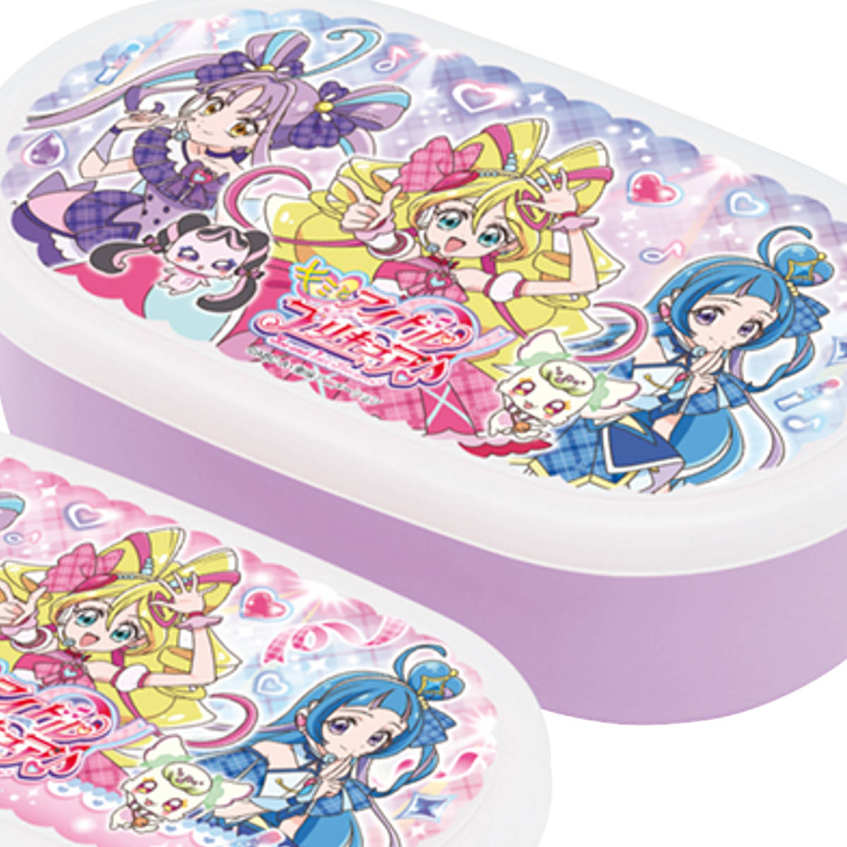 シール容器2P キミとアイドルプリキュア ( プリキュア お弁当箱 食洗機対応 レンジ対応 保存容器 子供 キミとアイドルプリキュア♪ 弁当箱 食洗機OK レンジOK 入れ子式 ランチボックス 子供用弁当箱 幼稚園 保育園 )