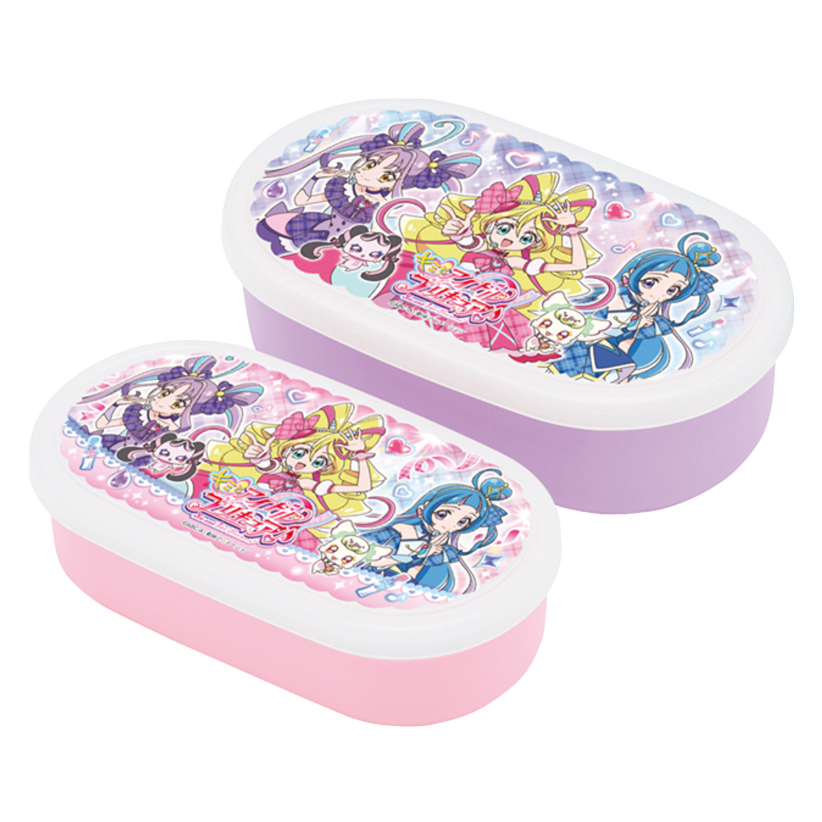 シール容器2P キミとアイドルプリキュア ( プリキュア お弁当箱 食洗機対応 レンジ対応 保存容器 子供 キミとアイドルプリキュア♪ 弁当箱 食洗機OK レンジOK 入れ子式 ランチボックス 子供用弁当箱 幼稚園 保育園 )