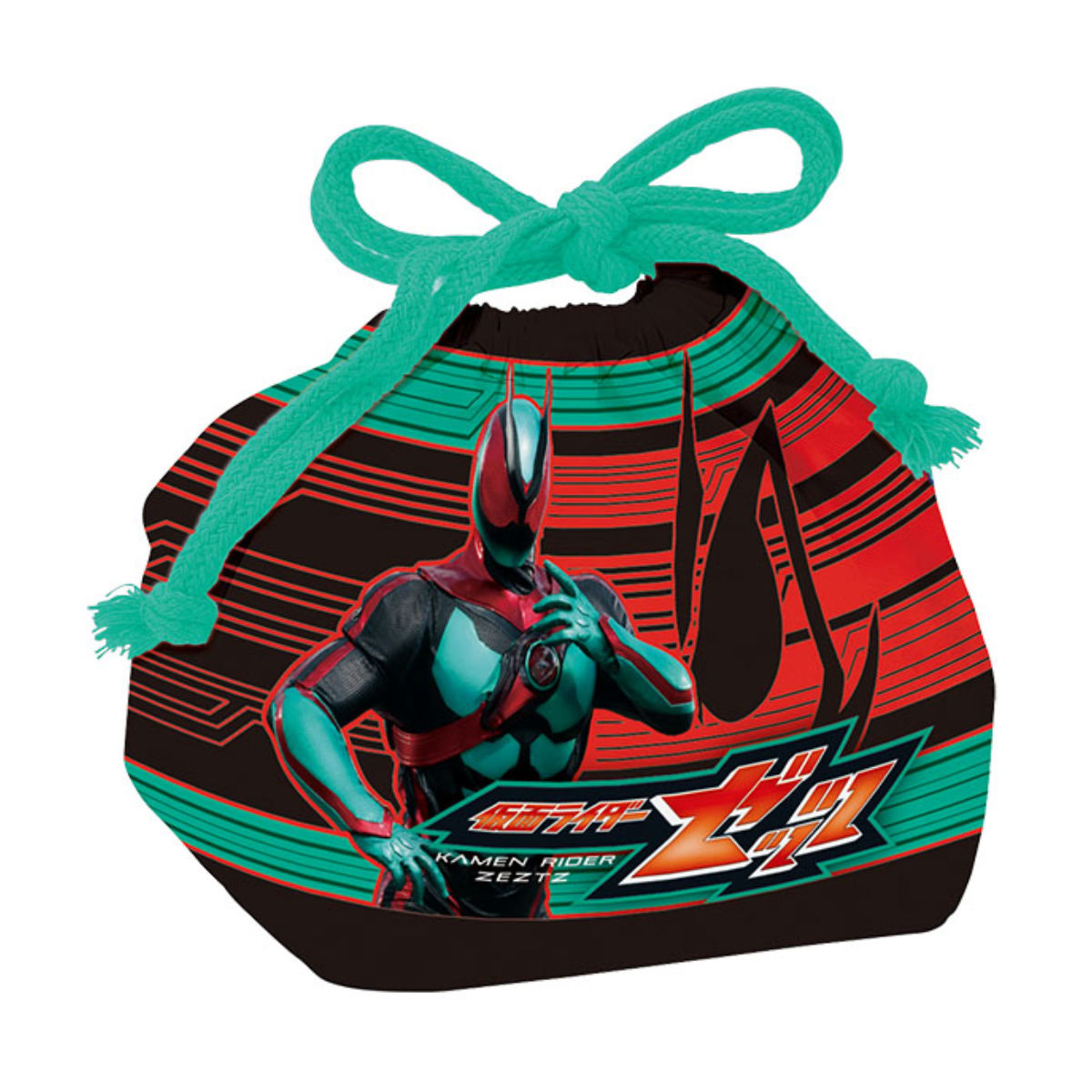弁当袋 仮面ライダーゼッツ ランチ巾着 ( 仮面ライダー お弁当袋 お弁当包み おべんとう袋 給食袋 子供 ランチ 巾着 マチ付き 幼稚園 保育園 弁当 お弁当 キッズ ゼッツ )