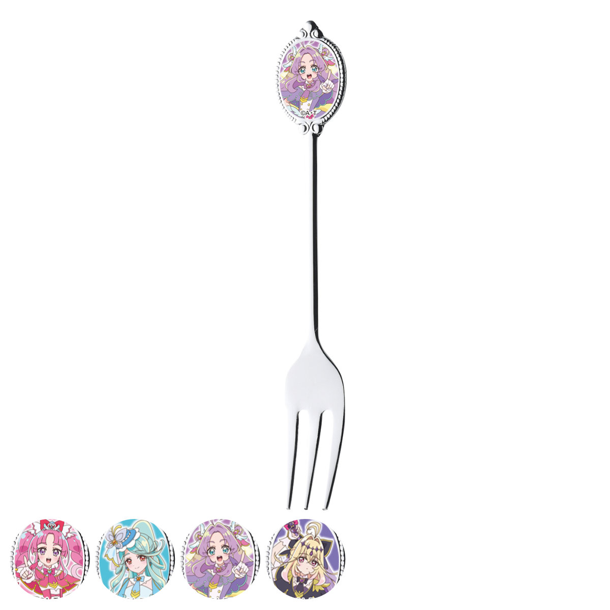 フォーク 名探偵プリキュア ステンレスフォーク （ ステンレス プリキュア カトラリー 子供用 キッズ 食器 かわいい 女の子 子ども 幼稚園 保育園 給食 ） 【キュアアルカナ.シャドウ】