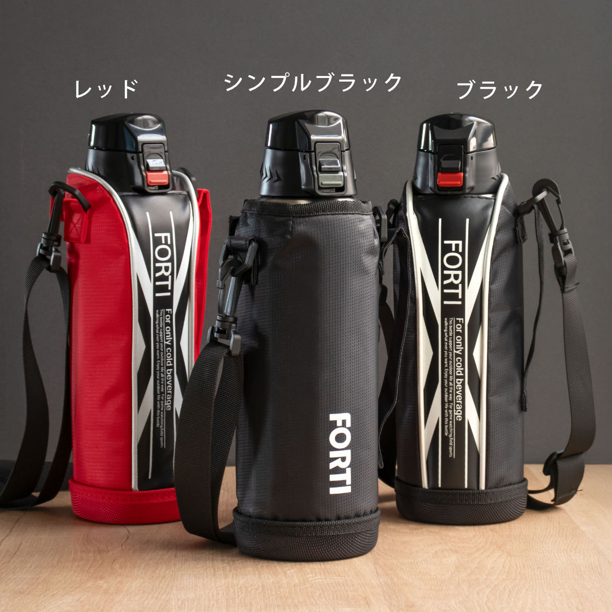 水筒 直飲み 1L カバー付 NEWフォルティ 保冷専用 （ 1リットル