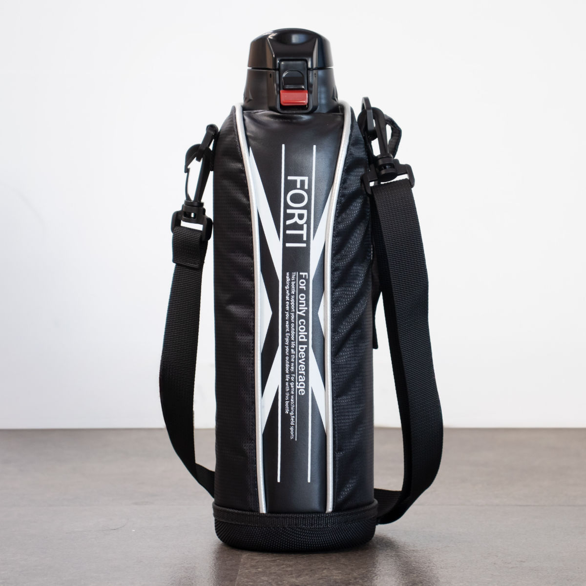 水筒 直飲み 1.5L カバー付 NEWフォルティ 保冷専用 ( ダイレクトボトル ステンレスボトル 保冷 すいとう ボトル スポーツボトル ステンレス製 カバー付き 子供 キッズ ) 【レッド】 レッド