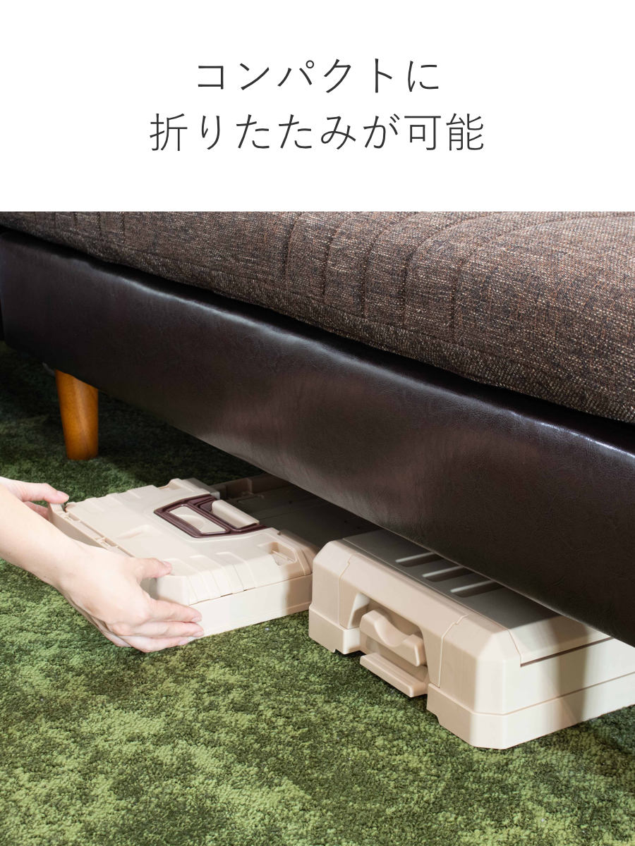 収納ボックス 2WAYオープン コンテナ L 同色3個セット 折りたたみ 幅58×奥行39×高さ40cm ( 収納ケース 収納 ボックス 前開き 折りたたみコンテナ 積み重ね ふた付き スタッキング プラスチック ストッカーアウトドア ) 【ブラウン】 ブラウン