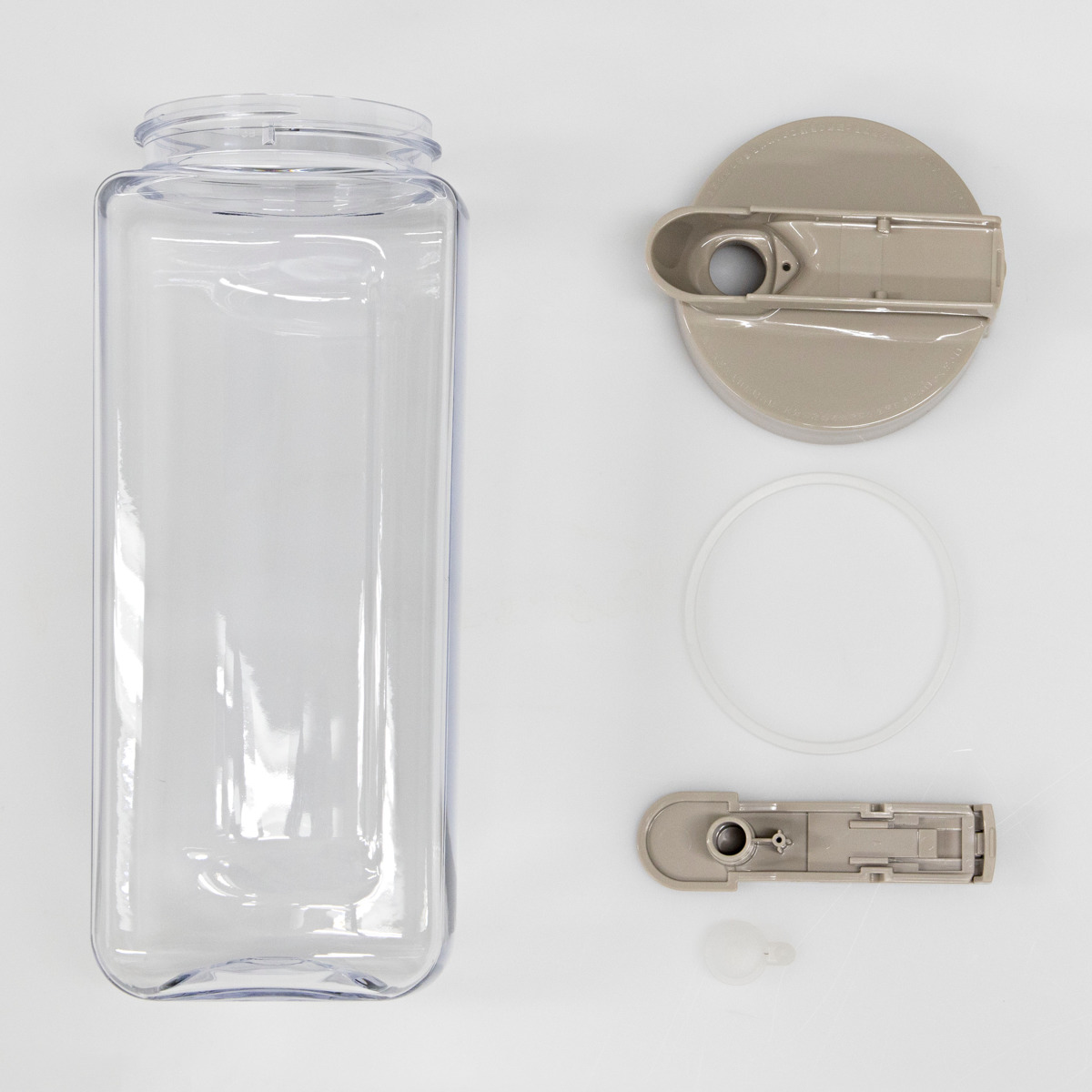 ピッチャー 冷水筒 2.1L 耐熱 横置き プラスチック K-1280 ( 冷水筒 麦茶ポット 水差し 水さし プラスチック製 縦 横 熱湯 広口 麦茶 冷水ポット 角型 お手入れ簡単 ) 【Nホワイト】 Nホワイト