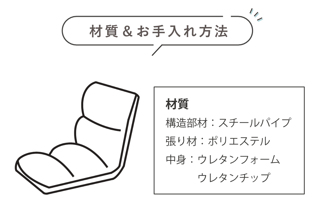 座椅子 幅47cm リクライニング 14段階 高反発 ウレタン ファブリック ( コンパクト 座いす 座イス チェア フロアチェア 1人掛け へたりにくい フラット 北欧風 ) 【ベージュ】 ベージュ