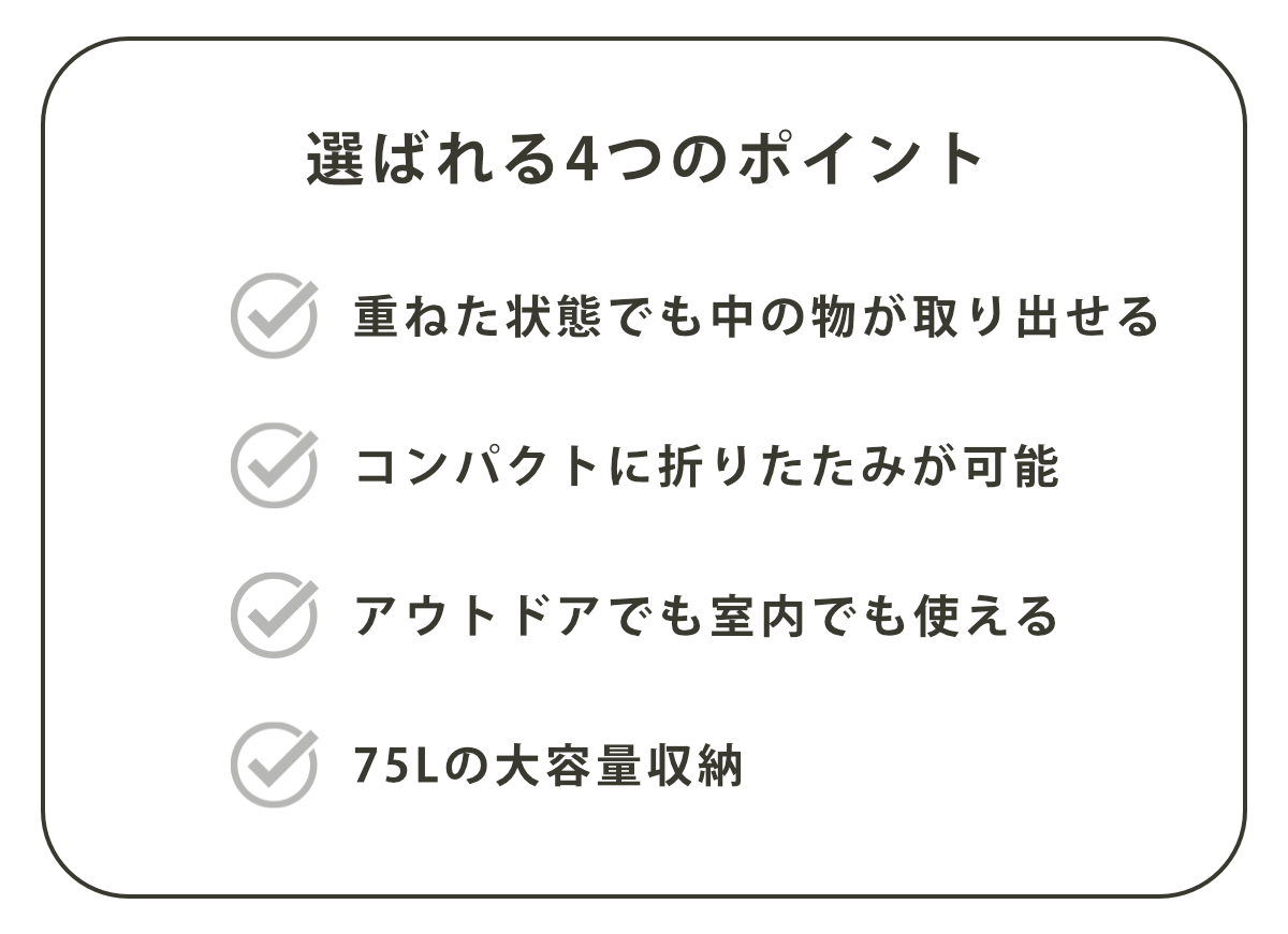天板付コンテナボックス L 収納ボックス ( 収納ケース 収納 ボックス 前開き 折りたたみコンテナ コンパクト 積み重ね ふた付き 天板付き 取り外し テーブル スタッキング プラスチック ストッカー アウトドア ) 【グリーン】 グリーン