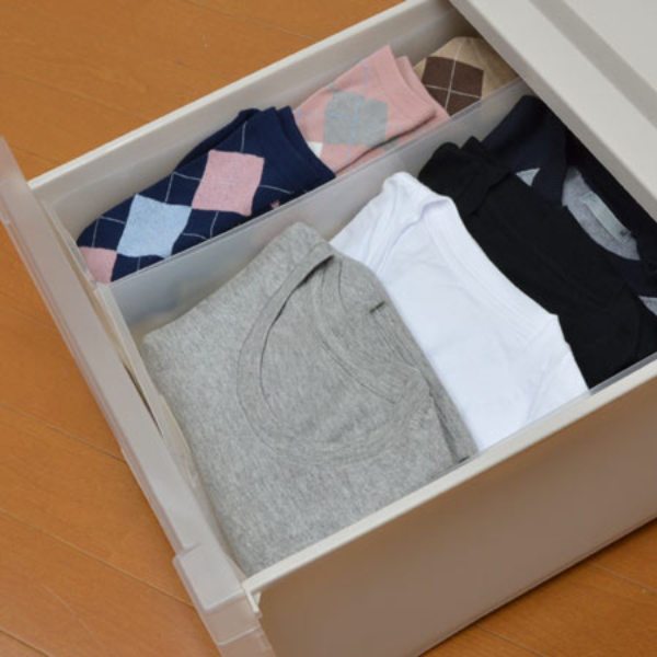 仕切りケース Tシャツ収納 衣装ケース用 ( 引き出し 仕切りボックス プラスチック 深型 引出し 収納 整理 チェスト 収納ケース 衣類収納 収納ボックス おしゃれ 収納box )