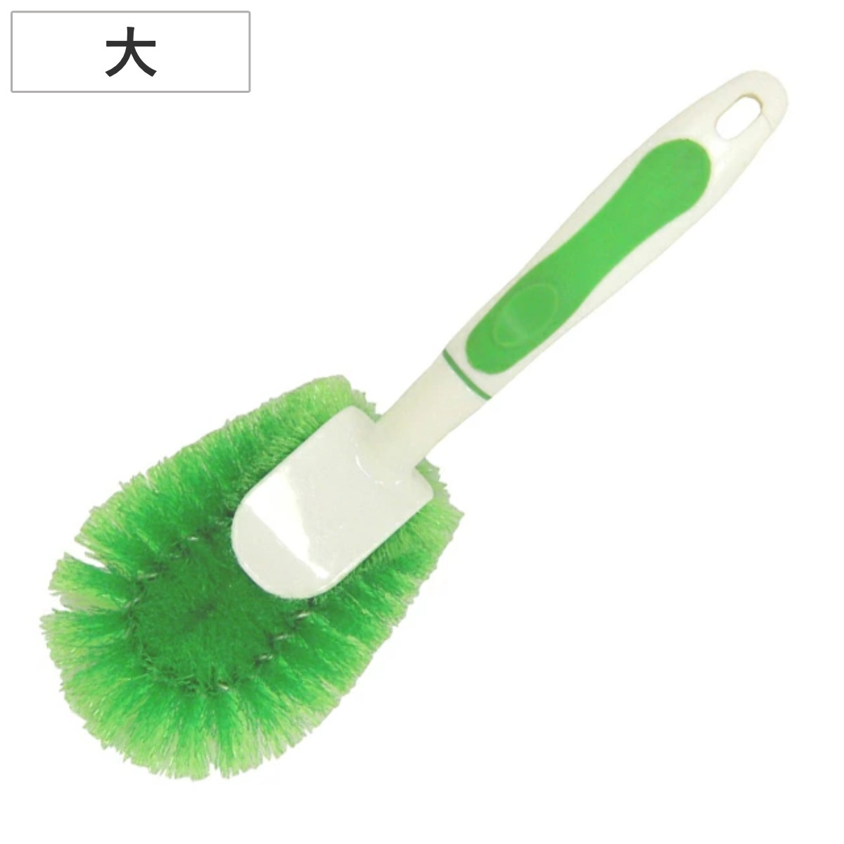 グリーンタワシ ハンドル付 中 ( たわし 束子 掃除 清掃 屋外 )