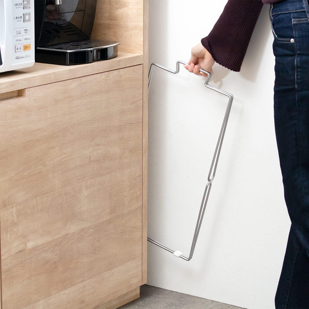 ゴミ箱 レジ袋スタンド シングルタイプ コンパクト ( ゴミ袋スタンド レジ袋 ゴミ袋 スタンド 分別 折りたたみ ゴミ袋ホルダー 袋 ごみ箱 シンプル 掛ける 取っ手付きゴミ袋 省スペース )