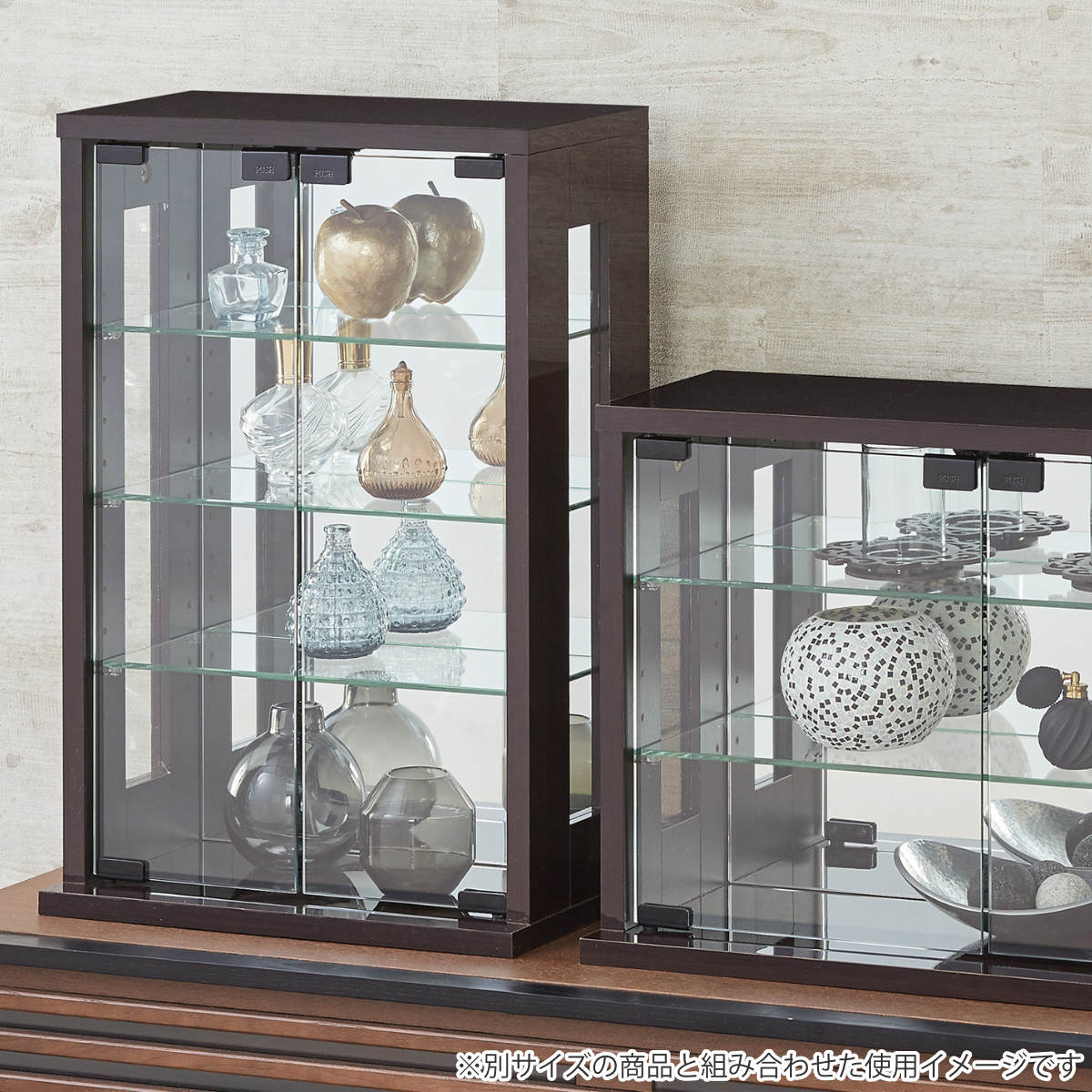 dショッピング |卓上コレクションケース 幅40cm 縦型 ガラス