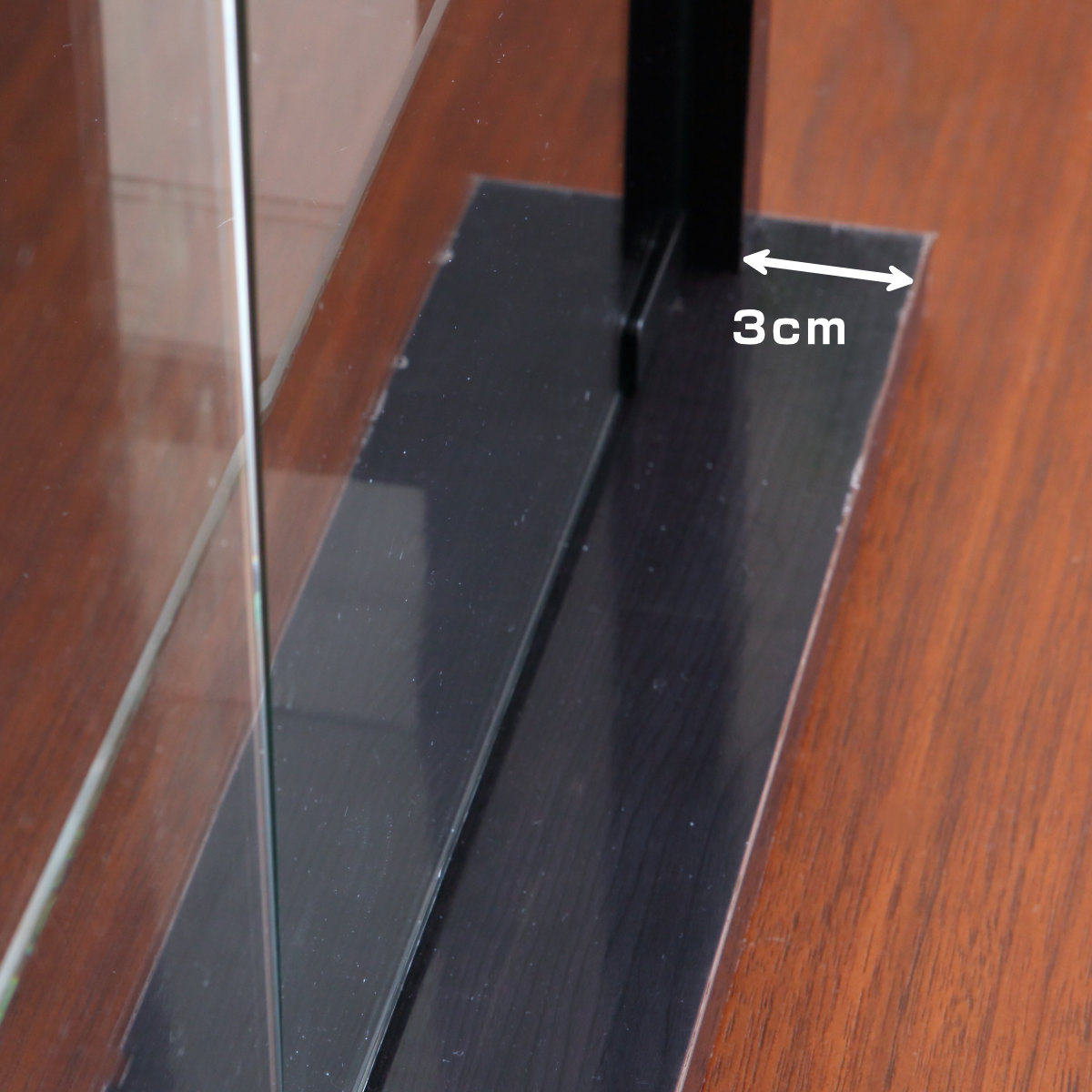 卓上コレクションケース 幅60cm 横型 ガラス ( コレクションラック 卓上 収納 ディスプレイケース ガラス扉 飾り棚 フィギュア フィギュアケース 透明 ケース ガラス棚 背面ミラー ホワイト ダークブラウン ) 【ダークブラウン】 ダークブラウン