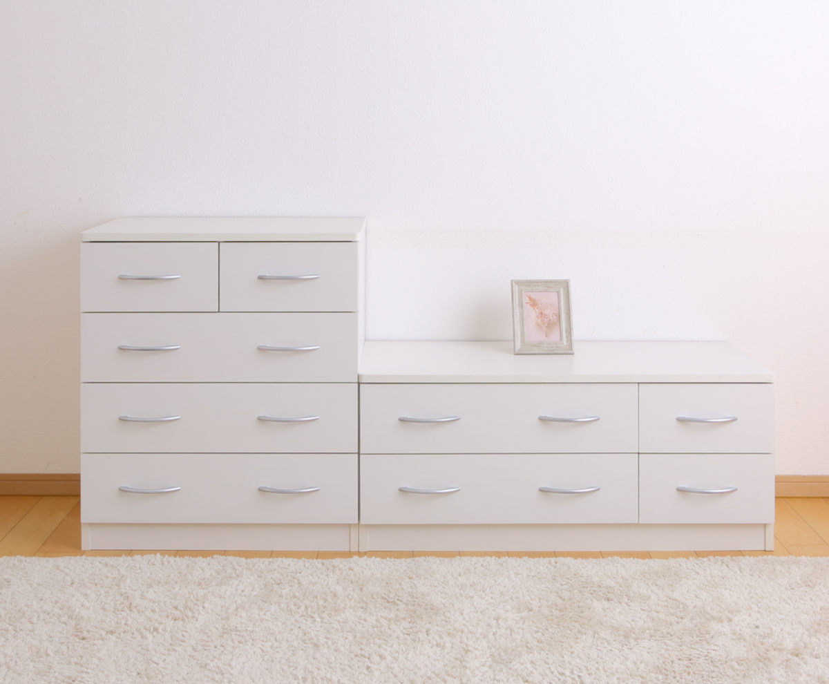 チェスト 幅60cm 4段 北欧風 ブルーム ( 4段 5杯 たんす タンス リビングチェスト 収納 リビング収納 衣類収納 箪笥 木目 ホワイト 白 ブラウン 茶色 おしゃれ ) 【ウォールナット】 ウォールナット