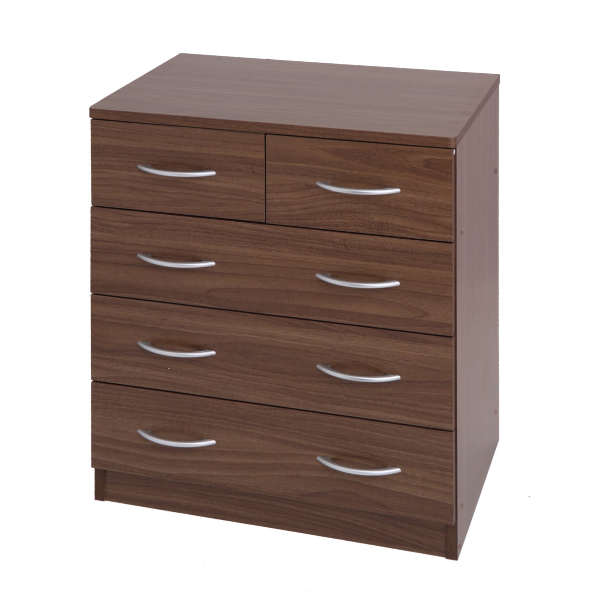 チェスト 幅60cm 4段 北欧風 ブルーム ( 4段 5杯 たんす タンス リビングチェスト 収納 リビング収納 衣類収納 箪笥 木目 ホワイト 白 ブラウン 茶色 おしゃれ ) 【ウォールナット】 ウォールナット