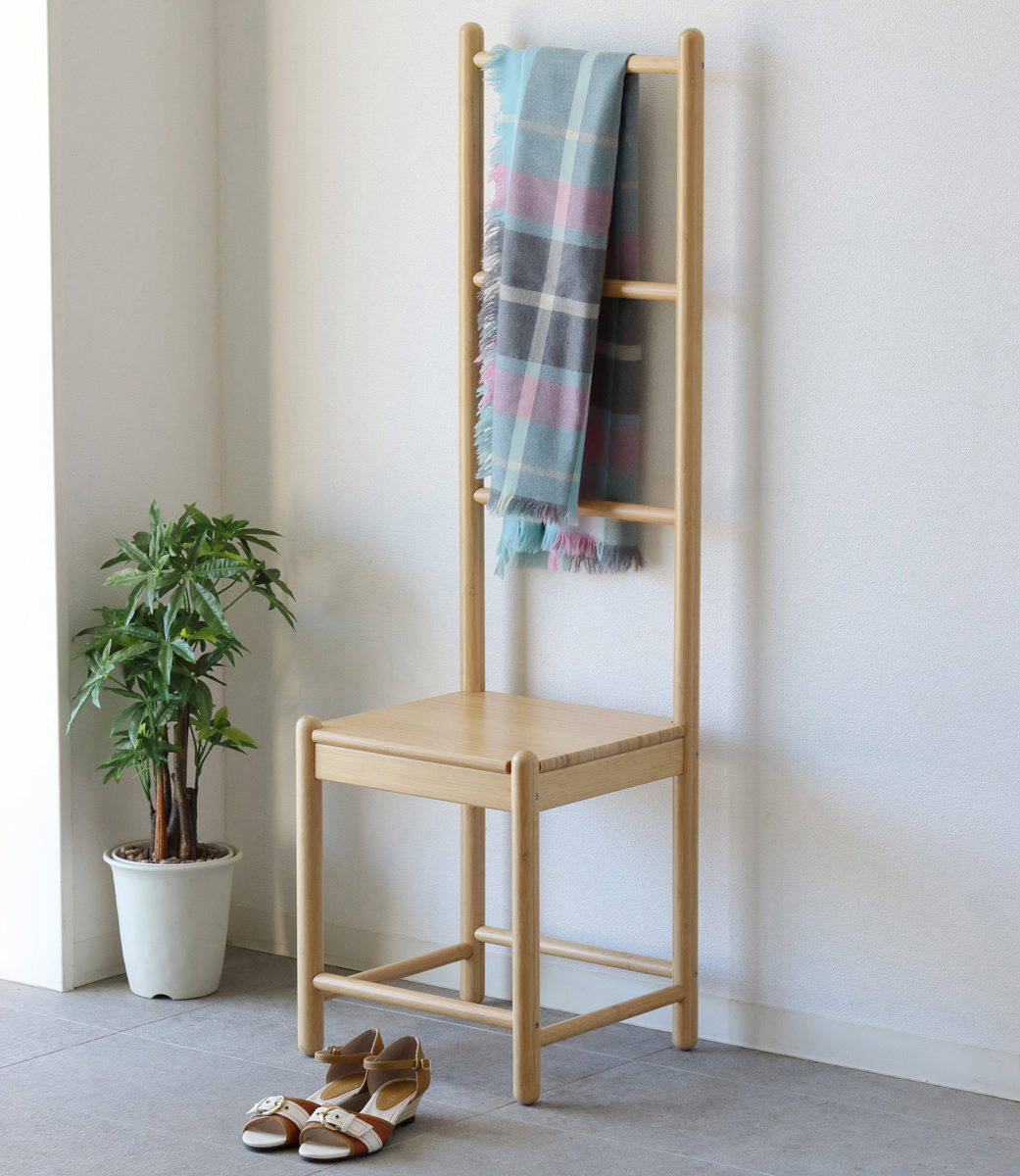 チェア 座面高42cm ディスプレイラック ラダーチェア Bamboo