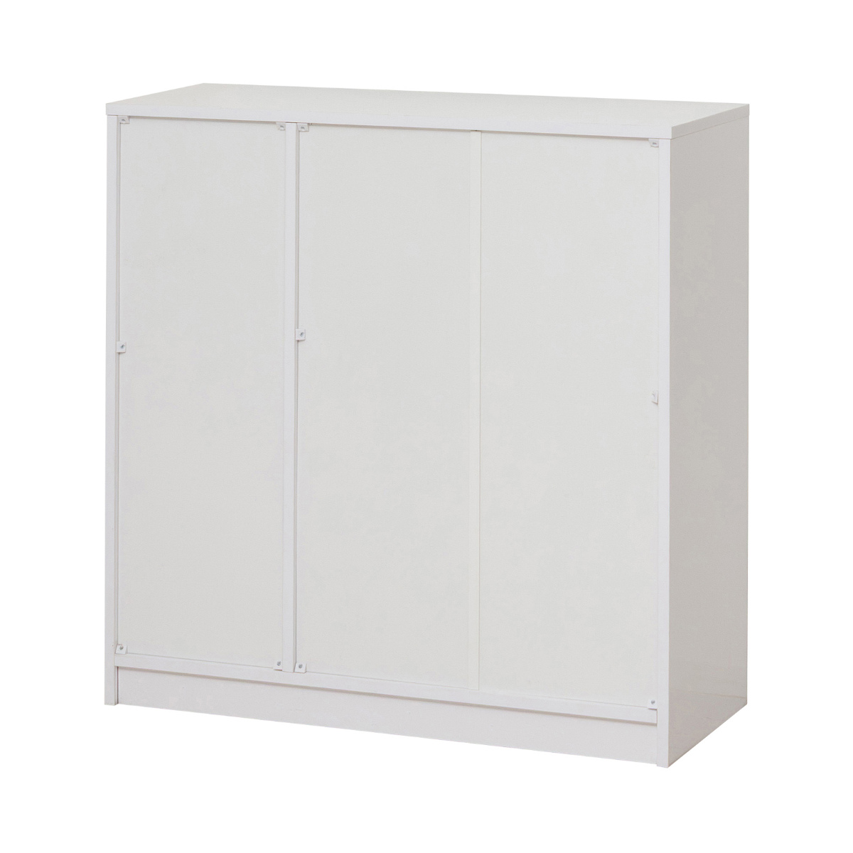 食器棚 幅89.5cm 高さ90cm メラミン すりガラス 背面化粧 ( カップボード キッチン 収納 可動棚 引出し 大容量 食器収納 スリム 隙間収納 ホワイト 家具 シンプル )