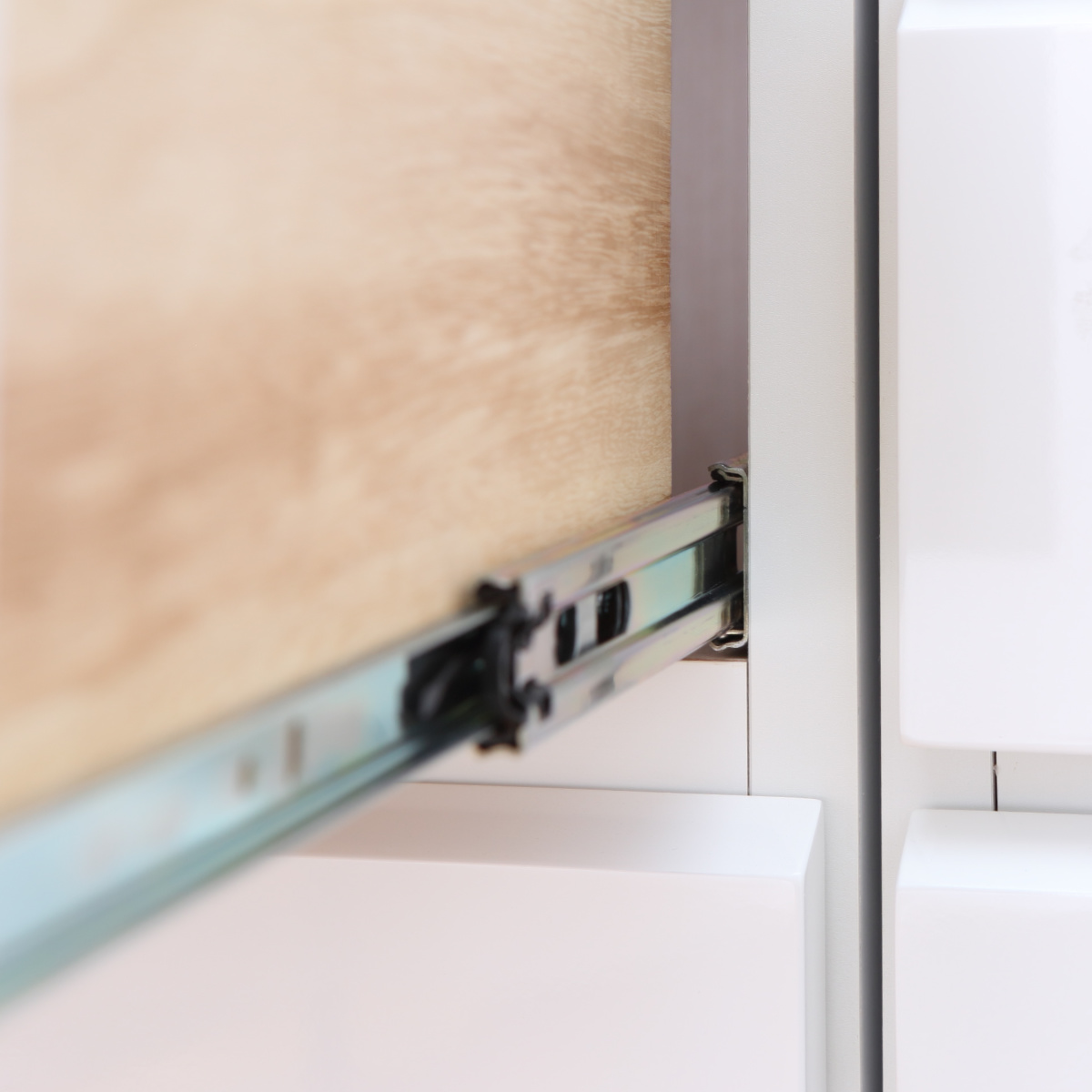 ローチェスト 幅89.5cm 鏡面仕上げ 完成品 ( チェスト 収納 引出し 鏡面 クローゼット 2段 3杯 フルオープン お手入れ簡単 衣類収納 ディスプレイ ホワイト )