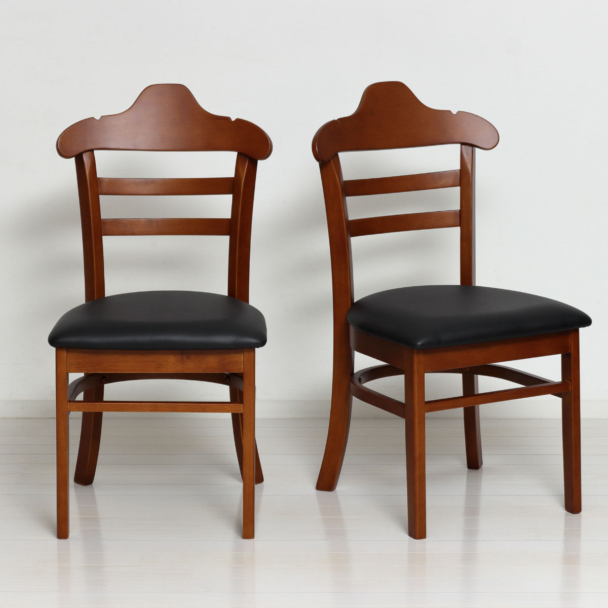 ダイニングチェア 座面高43cm 2脚セット ハング 木製 ( チェア ダイニング 天然木 イス 椅子 食卓椅子 肘なし アームレス 完成品 いす 食卓 リビング リビングチェア シンプル 木製チェア 座面 ウレタン 背もたれ ハンガー形状 ) 【ナチュラル】 ナチュラル