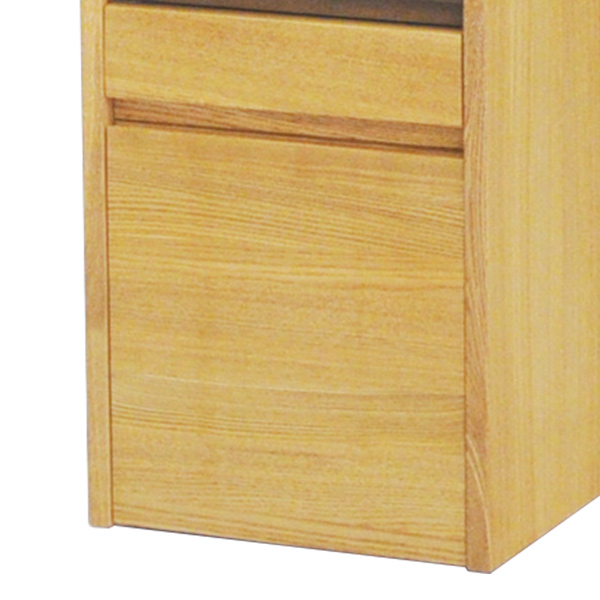 デスクワゴン 3段 無垢 キャスター付 幅35cm ( 開梱設置 木製 コンセント テーブル 勉強机 大人 天然木 収納 おしゃれ パソコンデスク PCデスク 作業机 オフィス家具 引き出し付 木目 ) 【ライトブラウン】 ライトブラウン